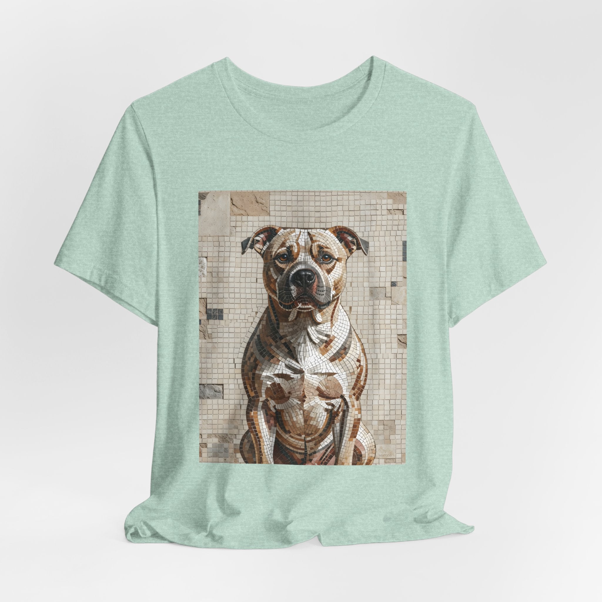 Staffordshire Bull Terrier T Shirt | Living Work of Art Collection | Mosaic Style