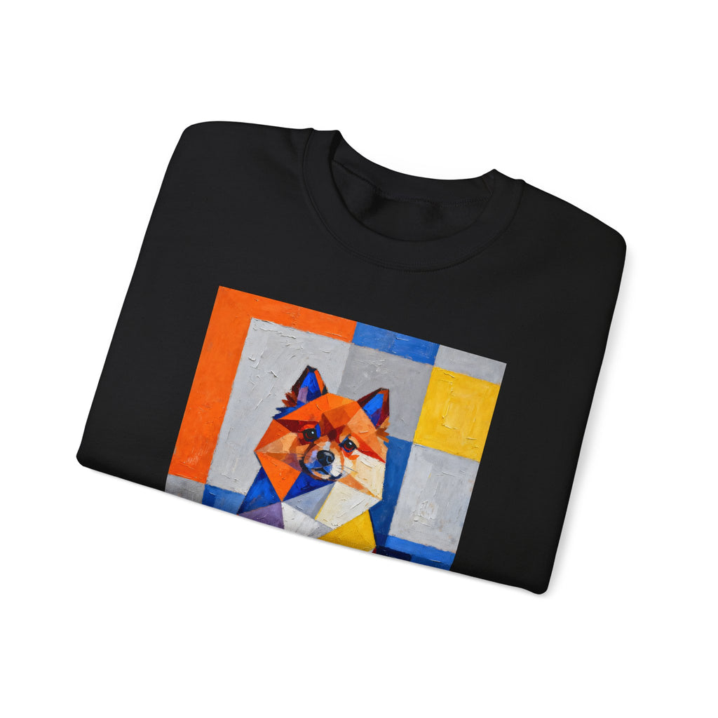 Pomeranian Sweatshirt | Living Work of Art Collection | Cubist Style