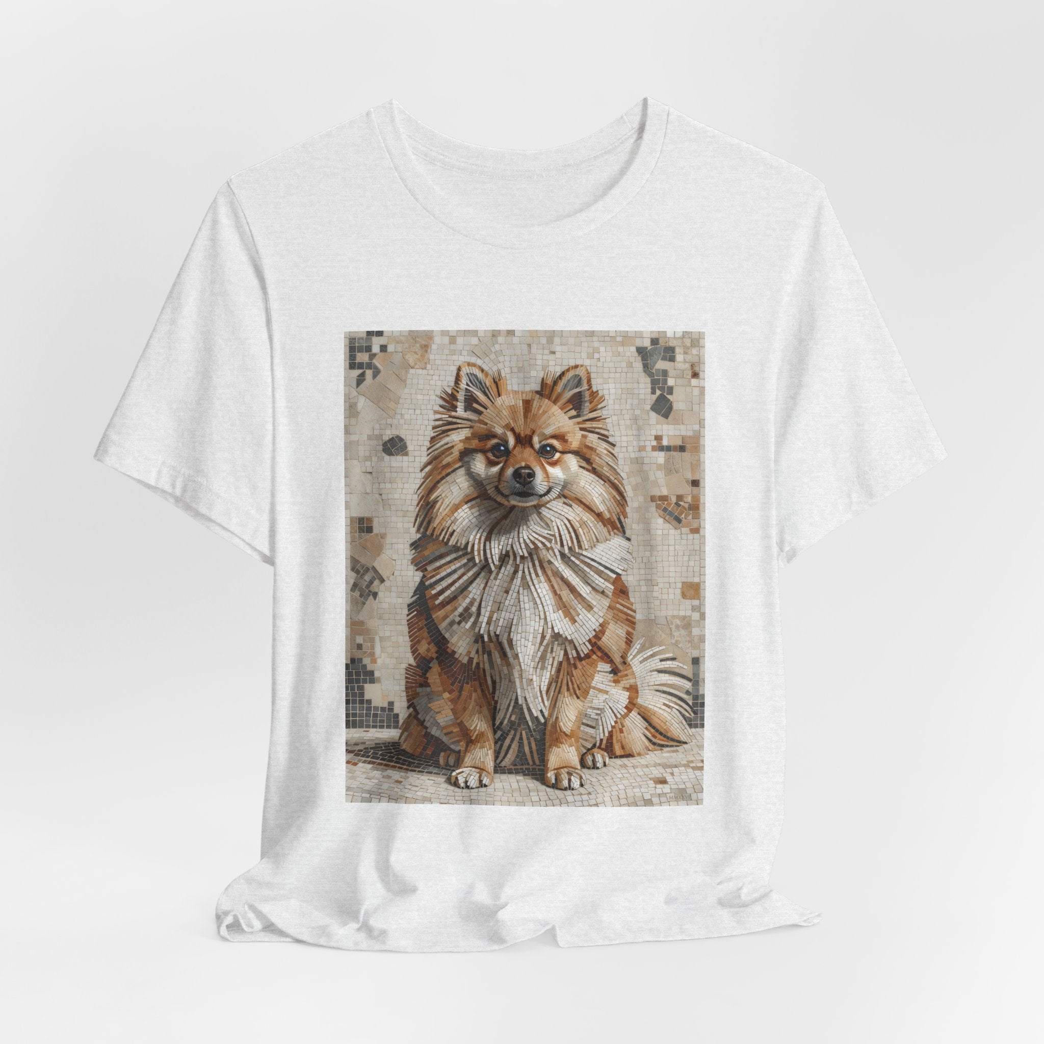 Pomeranian T Shirt | Living Work of Art Collection | Mosaic Style