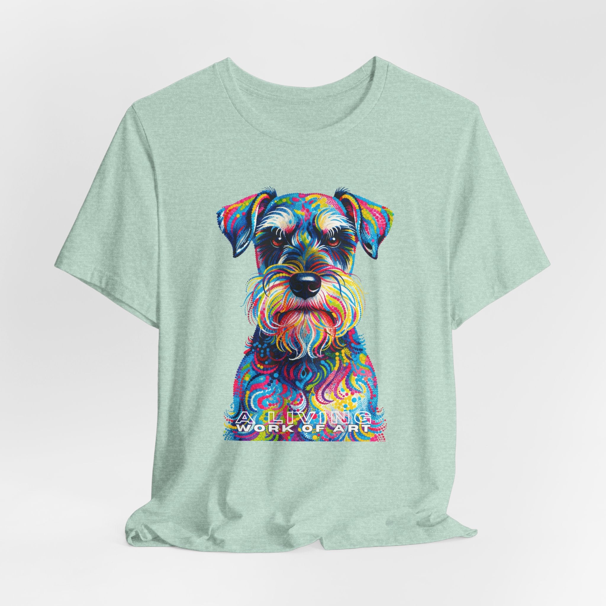 Schnauzer T Shirt | Living Work of Art Collection | Pointillism Style