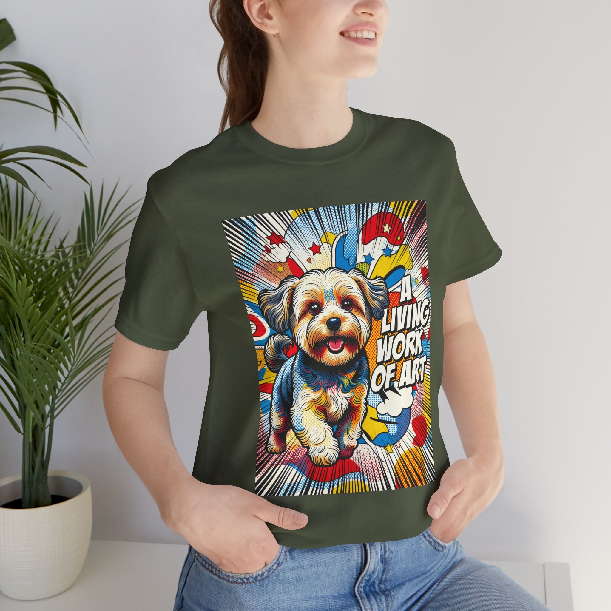 Yorkipoo T Shirt | Living Work of Art Collection | Pop Art