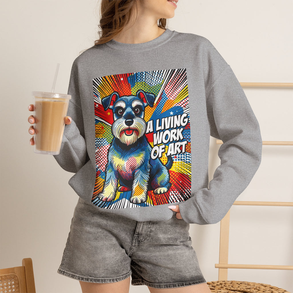 Schnauzer Sweatshirt | Living Work of Art Collection | Pop Art