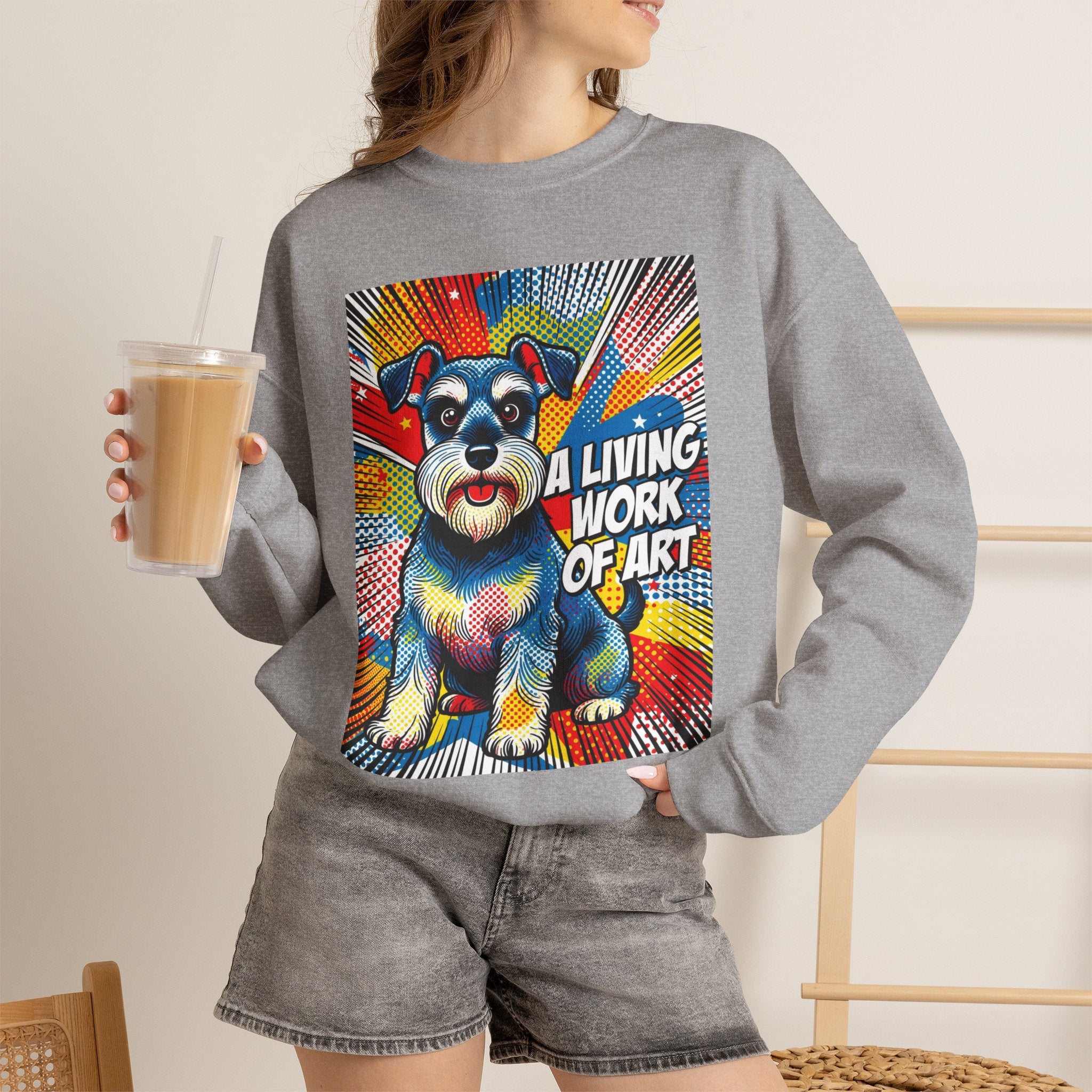 Schnauzer Sweatshirt | Living Work of Art Collection | Pop Art