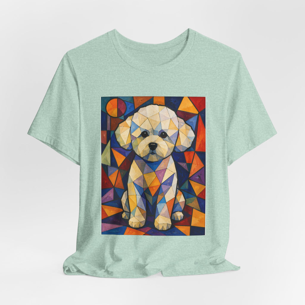 Bichon Frise T Shirt | Living Work of Art Collection | Cubist Style