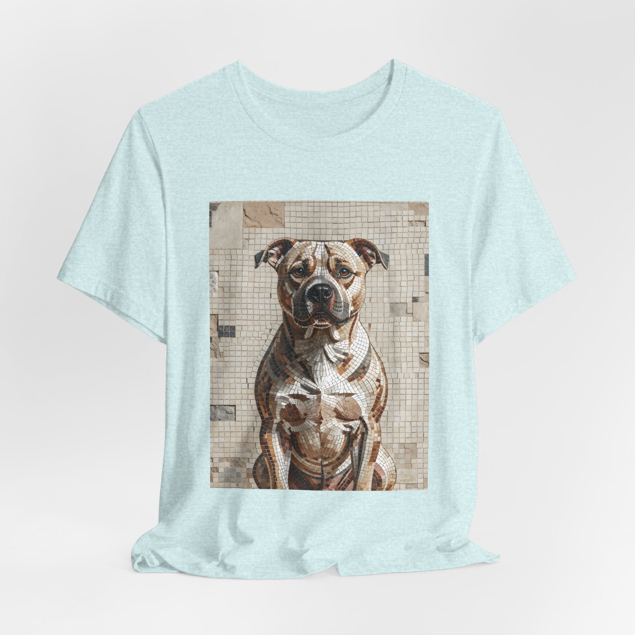 Staffordshire Bull Terrier T Shirt | Living Work of Art Collection | Mosaic Style