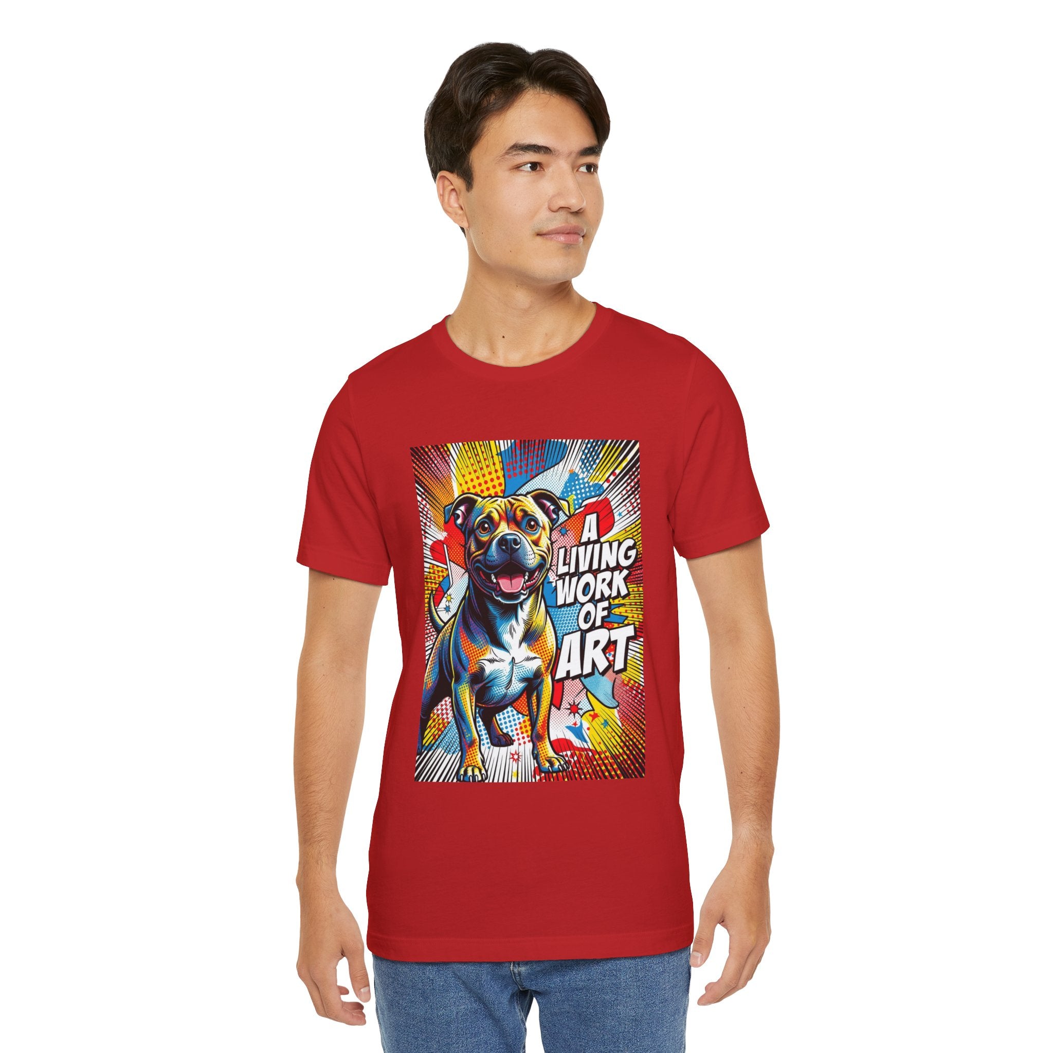 Staffordshire Bull Terrier T Shirt | Living Work of Art Collection | Pop Art