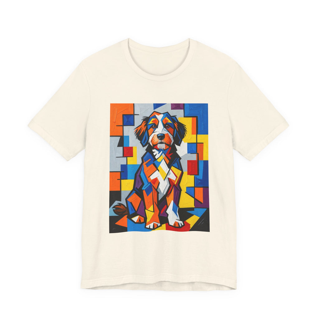 Bernedoodle T Shirt | Living Work of Art Collection | Cubist Style