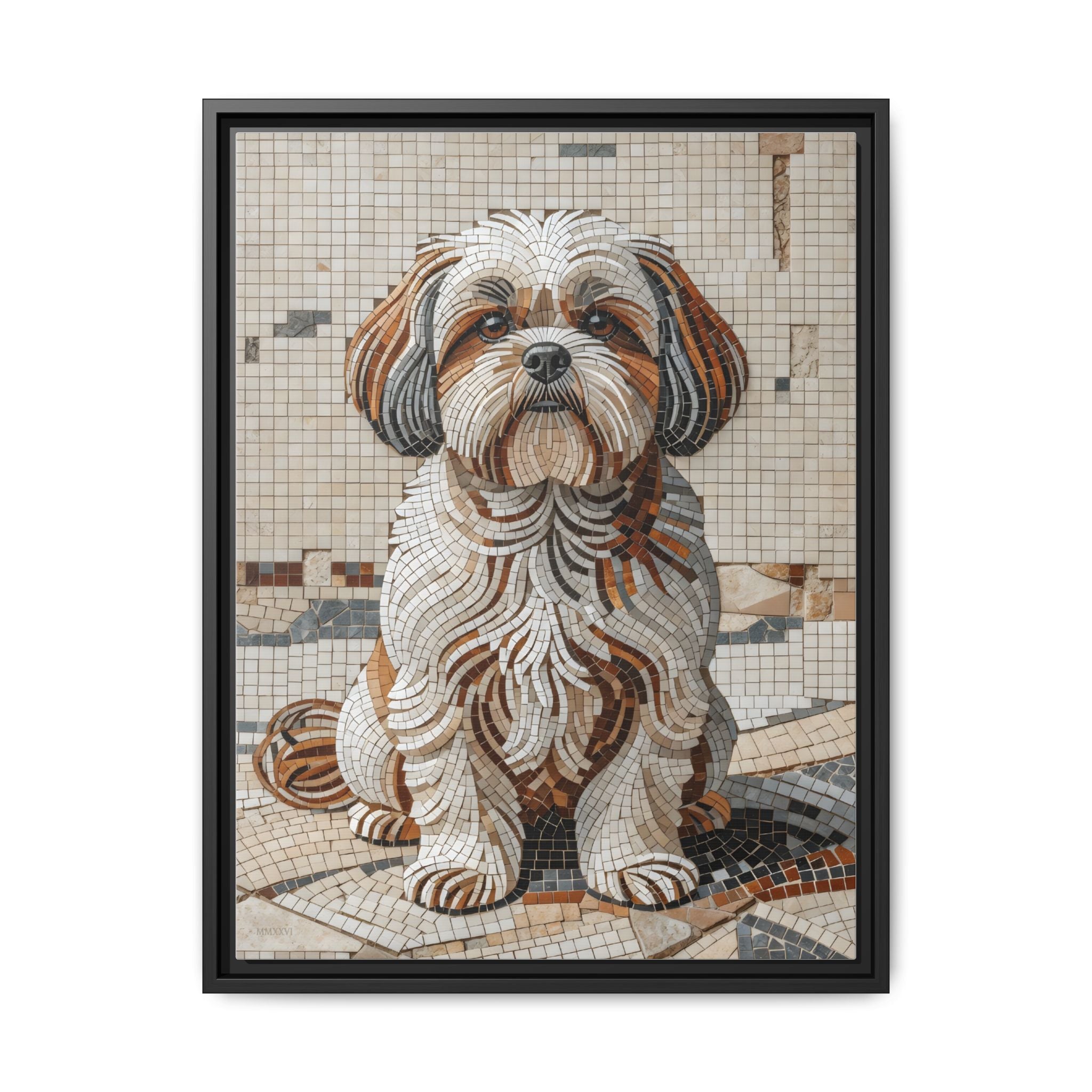 Shih Tzu Canvas Wall Art | Living Work of Art Collection | Mosaic Style Print