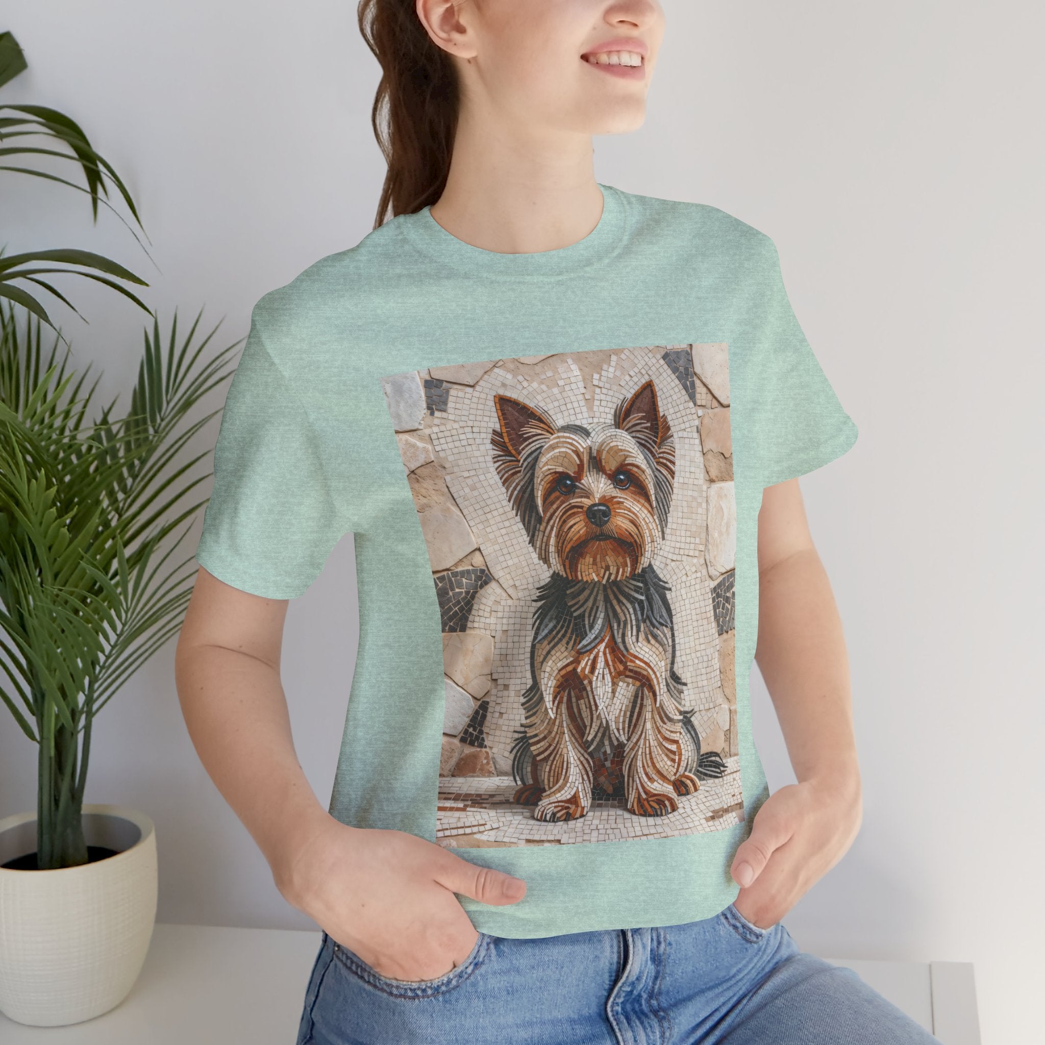 Yorkshire Terrier T Shirt | Living Work of Art Collection | Mosaic Style