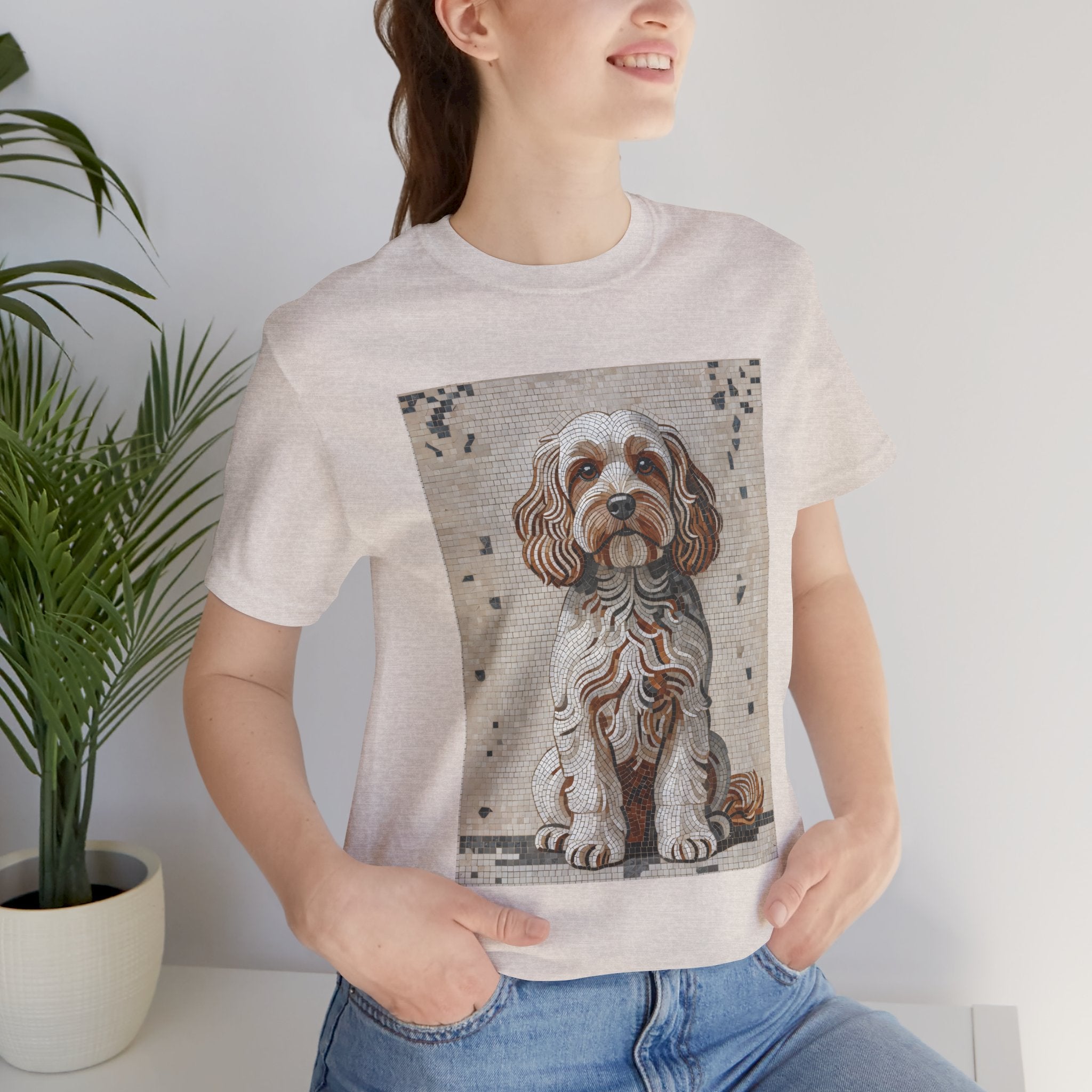 Cavapoo T Shirt | Living Work of Art Collection | Mosaic Style