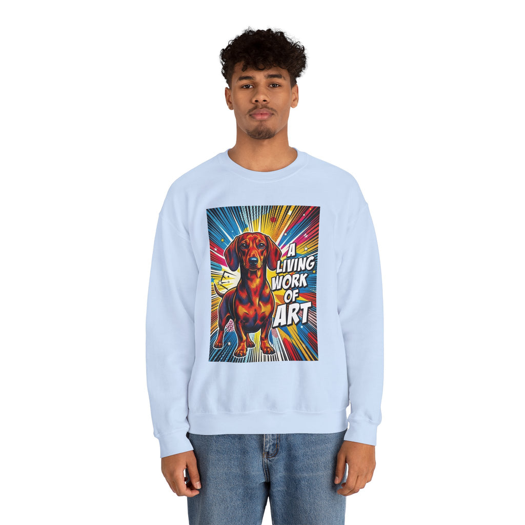 Dachshund Sweatshirt | Living Work of Art Collection | Pop Art