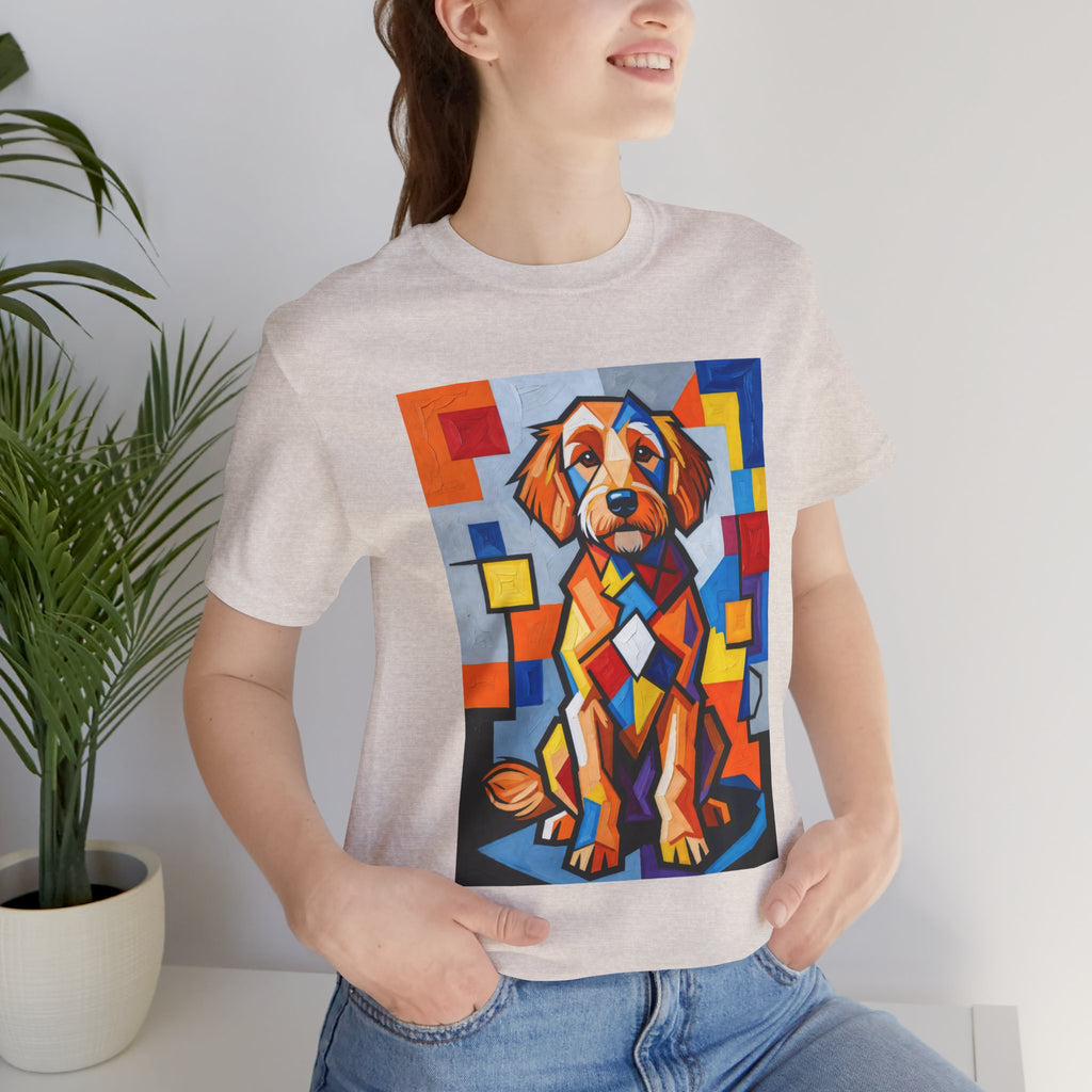 Goldendoodle T Shirt | Living Work of Art Collection | Cubist Style