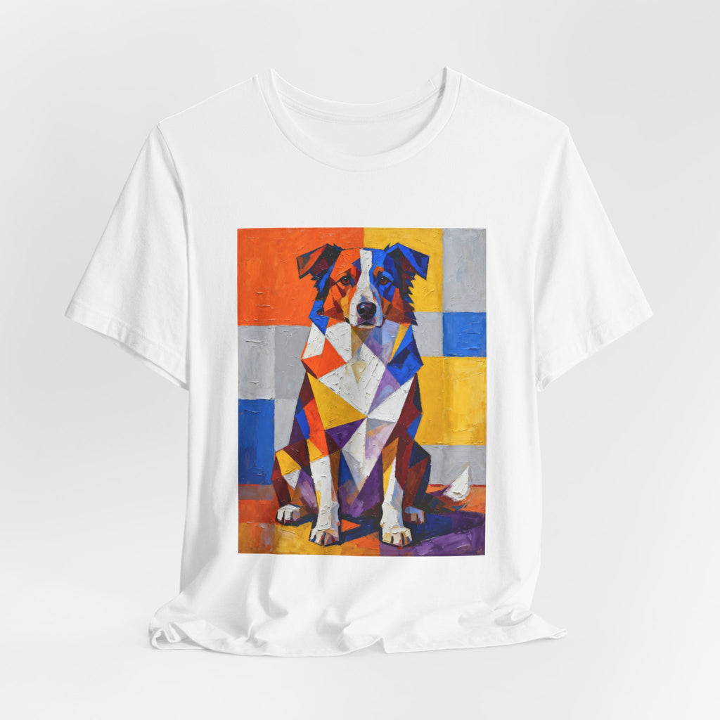 Australian Shepherd T Shirt | Living Work of Art Collection | Cubist Style