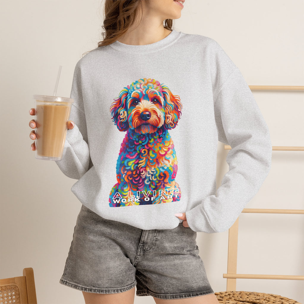 Schnoodle Sweatshirt | Living Work of Art Collection | Pointillism Style