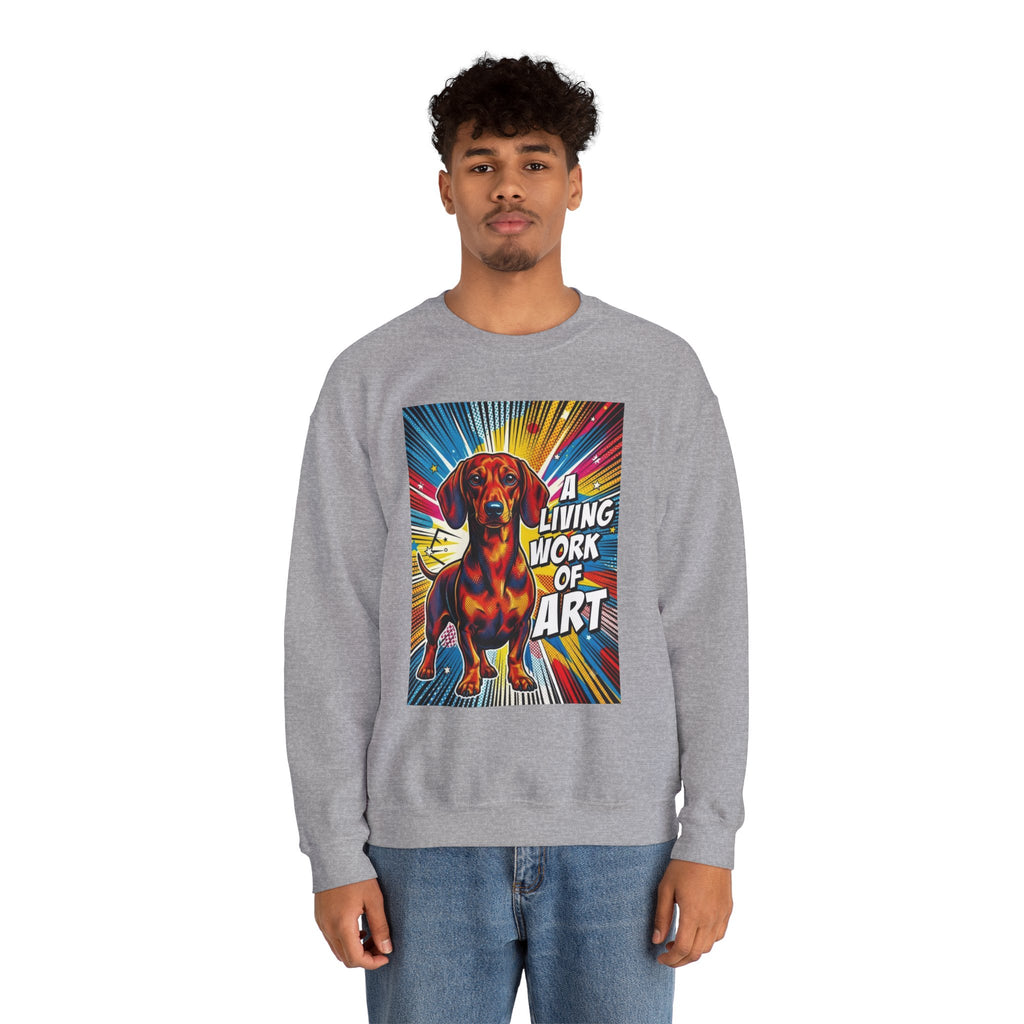 Dachshund Sweatshirt | Living Work of Art Collection | Pop Art