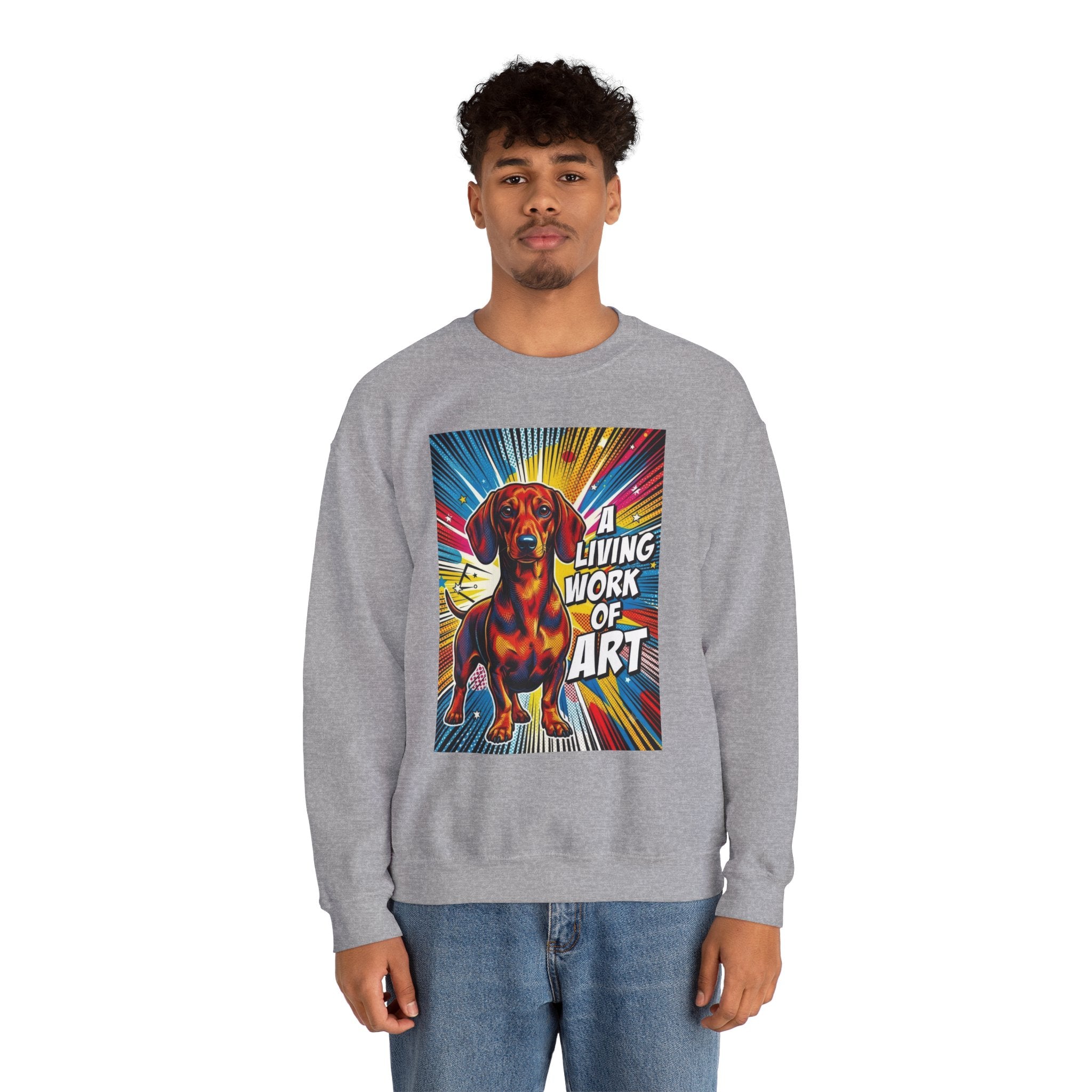 Dachshund Sweatshirt | Living Work of Art Collection | Pop Art