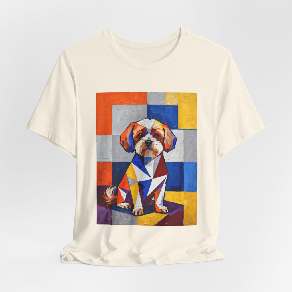 Maltipoo T Shirt | Living Work of Art Collection | Cubist Style