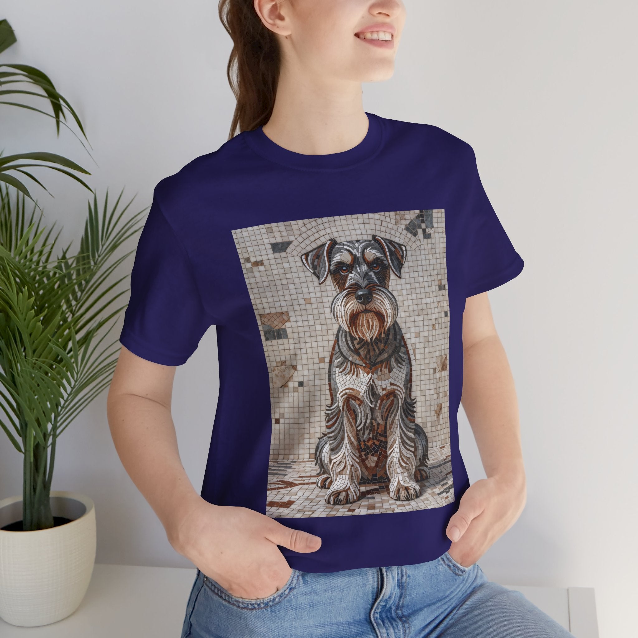 Schnauzer T Shirt | Living Work of Art Collection | Mosaic Style