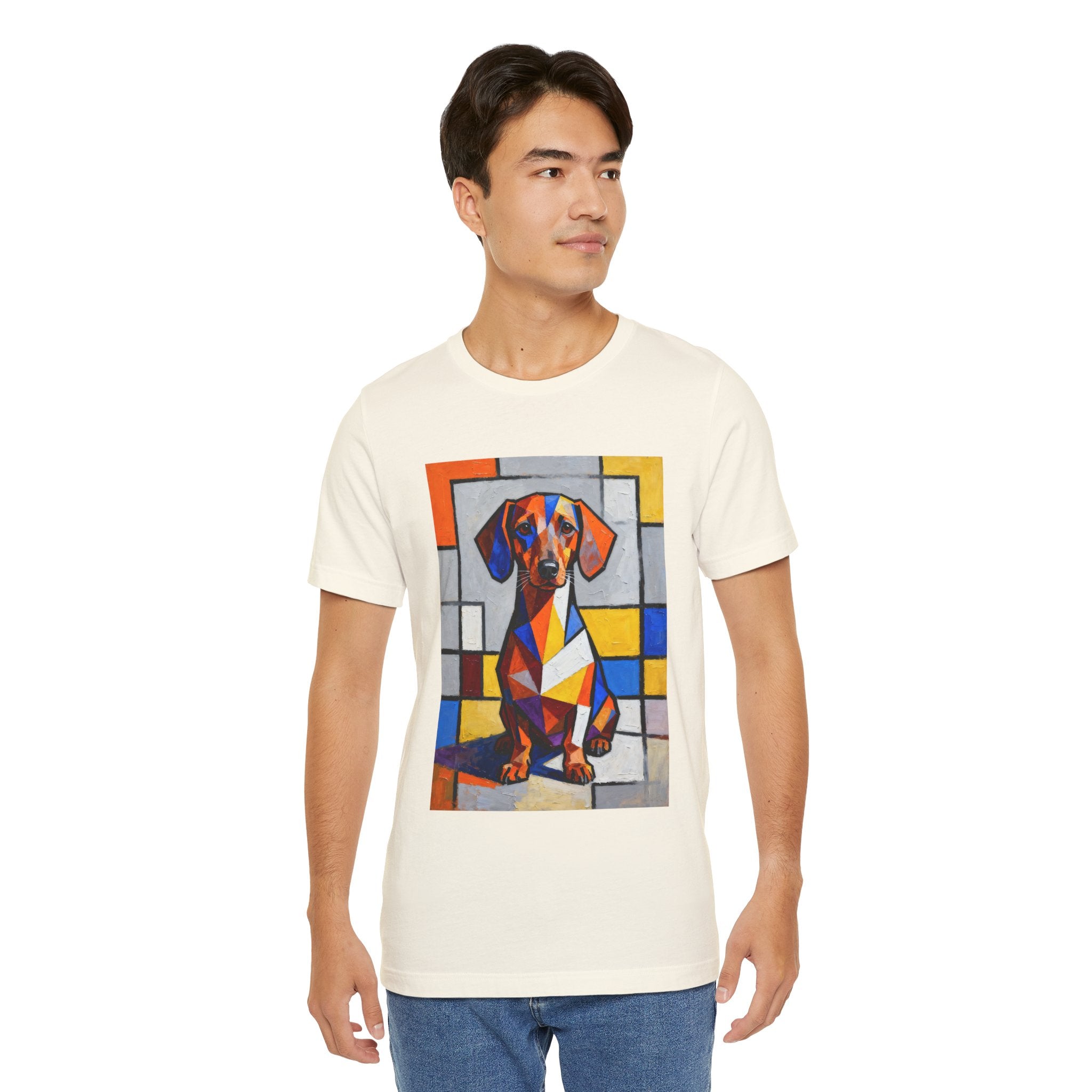 Dachshund T Shirt | Living Work of Art Collection | Cubist Style