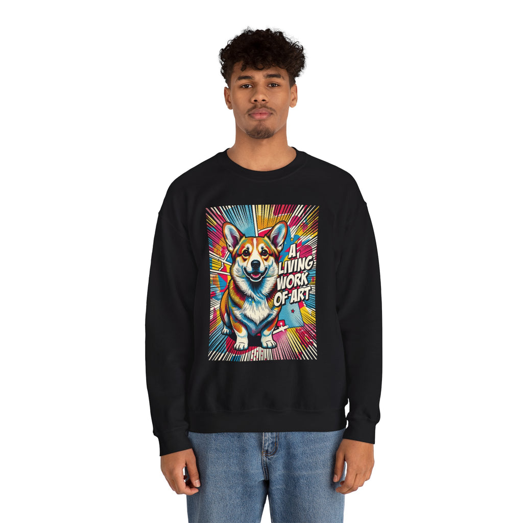 Corgi Sweatshirt | Living Work of Art Collection | Pop Art
