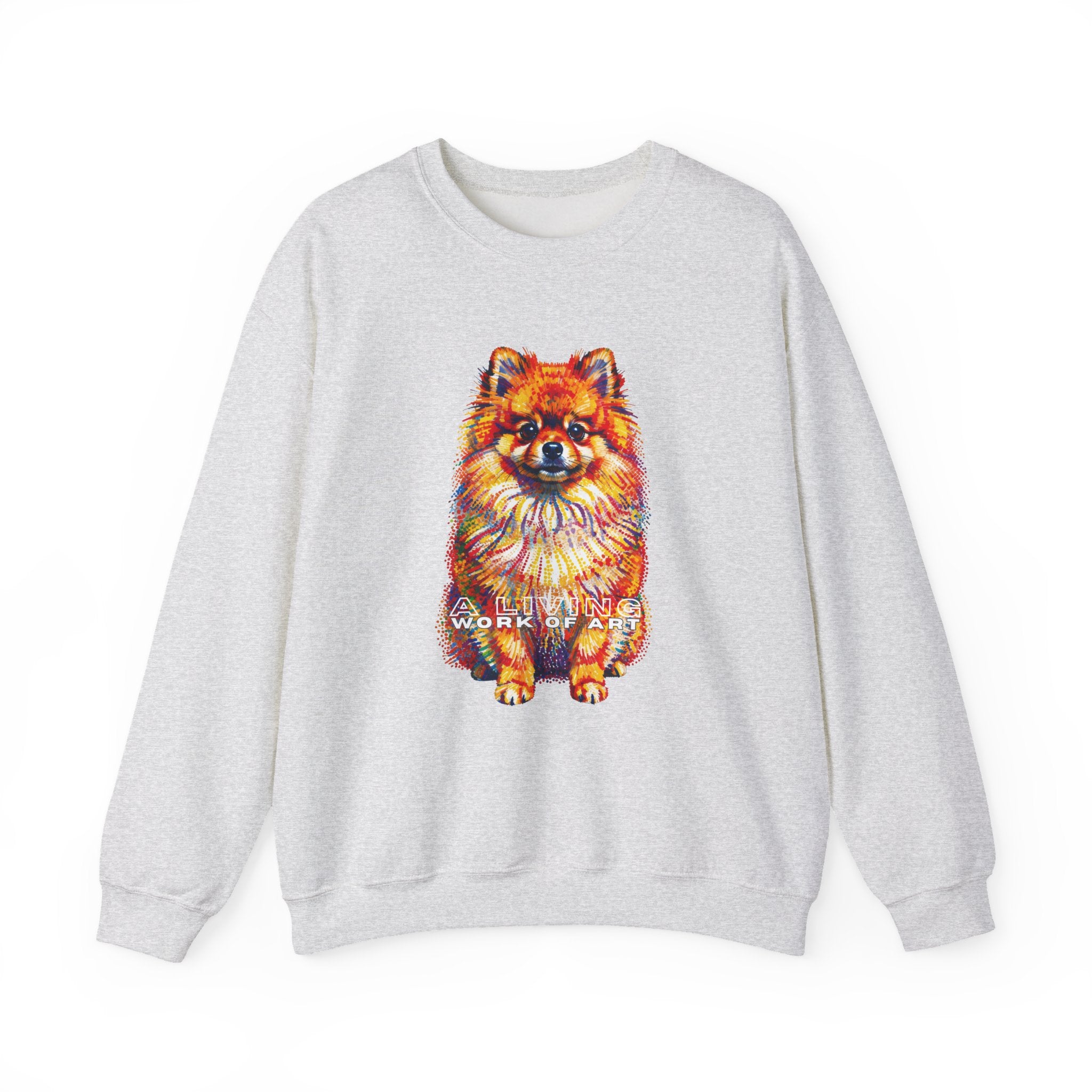 Pomeranian Sweatshirt | Living Work of Art Collection | Pointillism Style