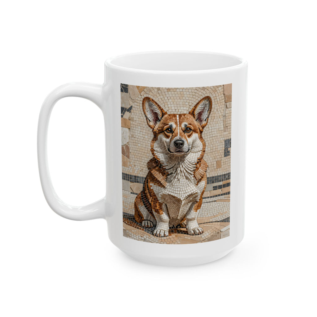Corgi Coffee Mug | Living Work of Art Collection | Mosaic Style