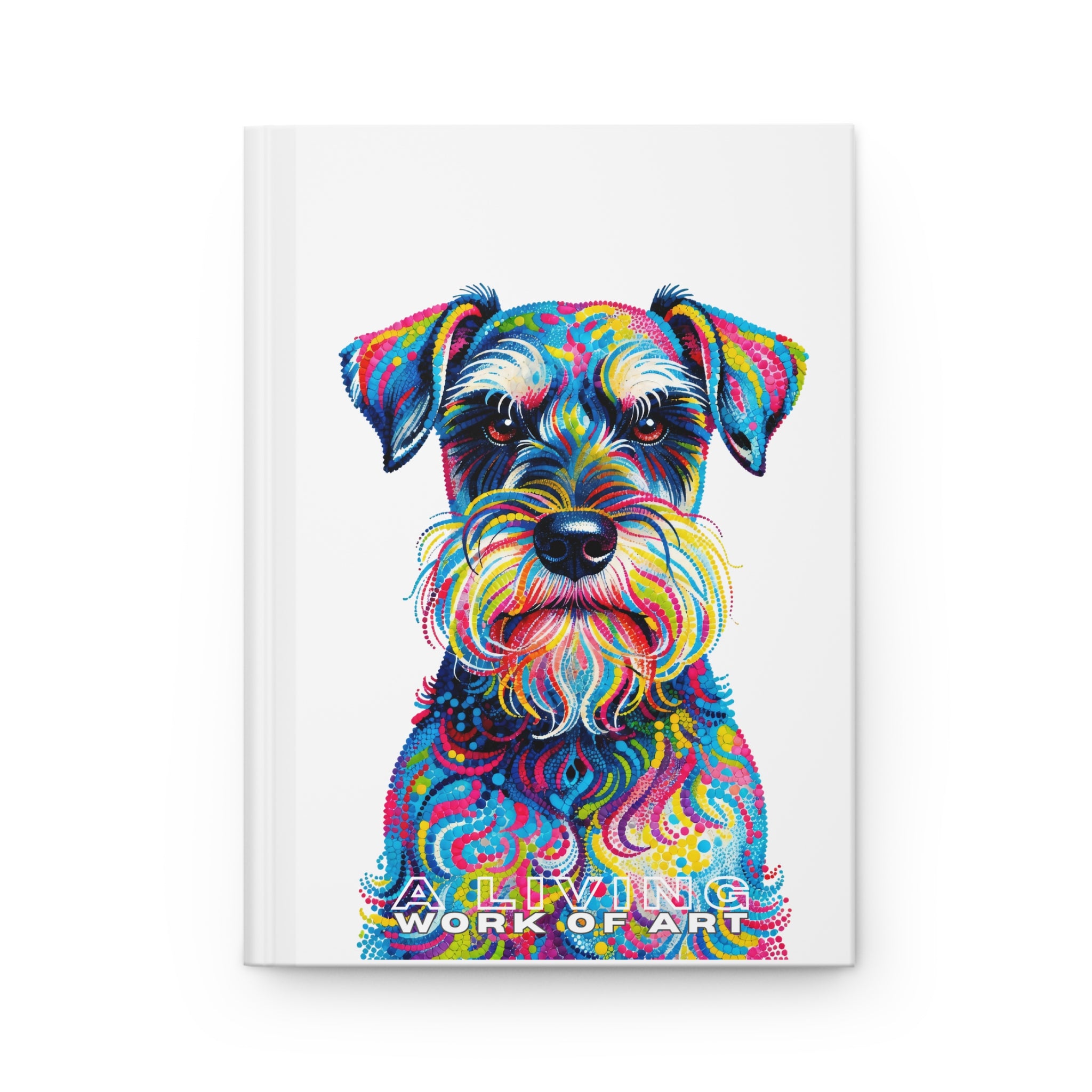 Schnauzer Notebook | Living Work of Art Collection | Pointillism Style