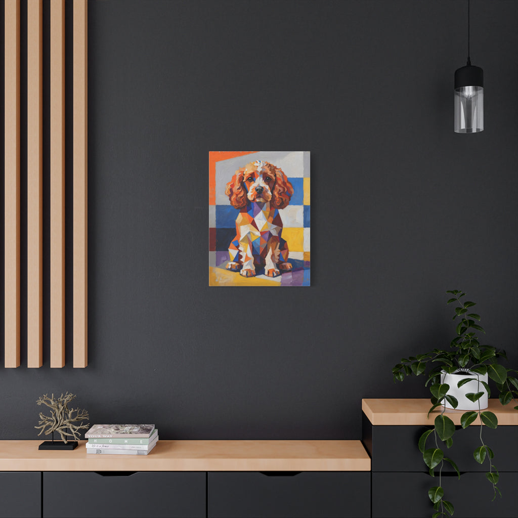 Cavapoo Canvas Wall Art | Living Work of Art Collection | Cubist Style Print