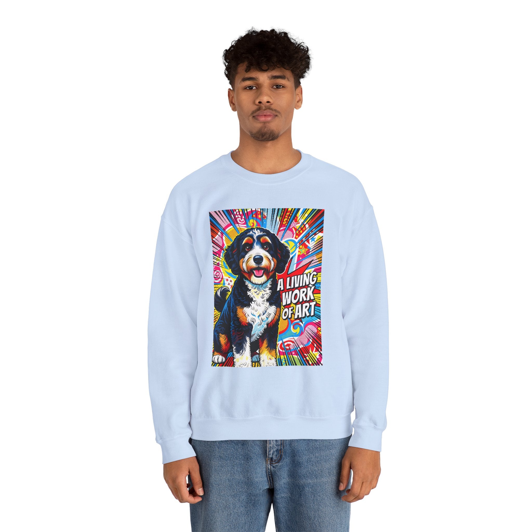 Bernedoodle Sweatshirt | Living Work of Art Collection | Pop Art
