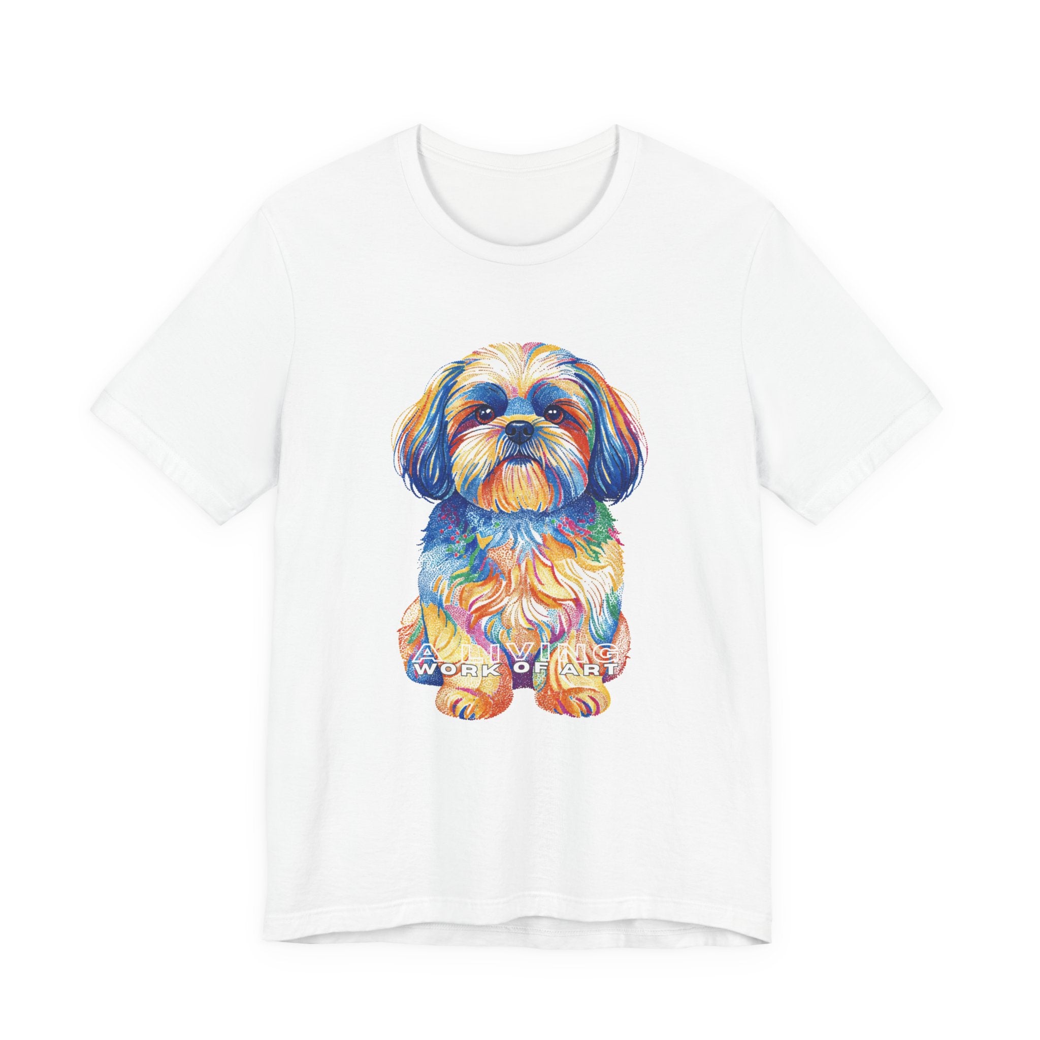 Shih Tzu T Shirt | Living Work of Art Collection | Pointillism Style
