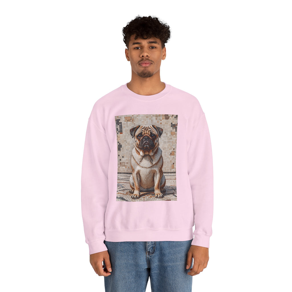Pug Sweatshirt | Living Work of Art Collection | Mosaic Style