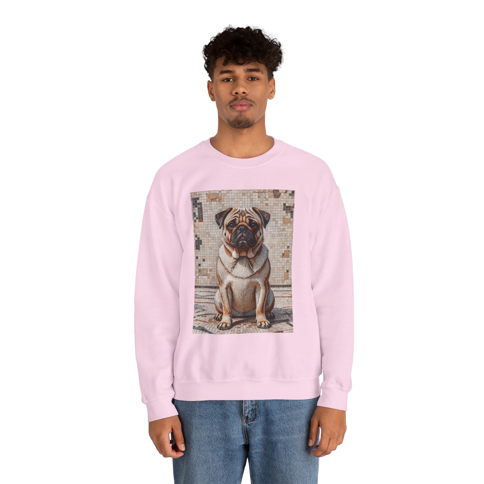 Pug Sweatshirt | Living Work of Art Collection | Mosaic Style