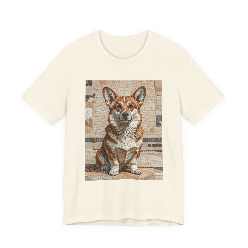 Corgi T Shirt | Living Work of Art Collection | Mosaic Style