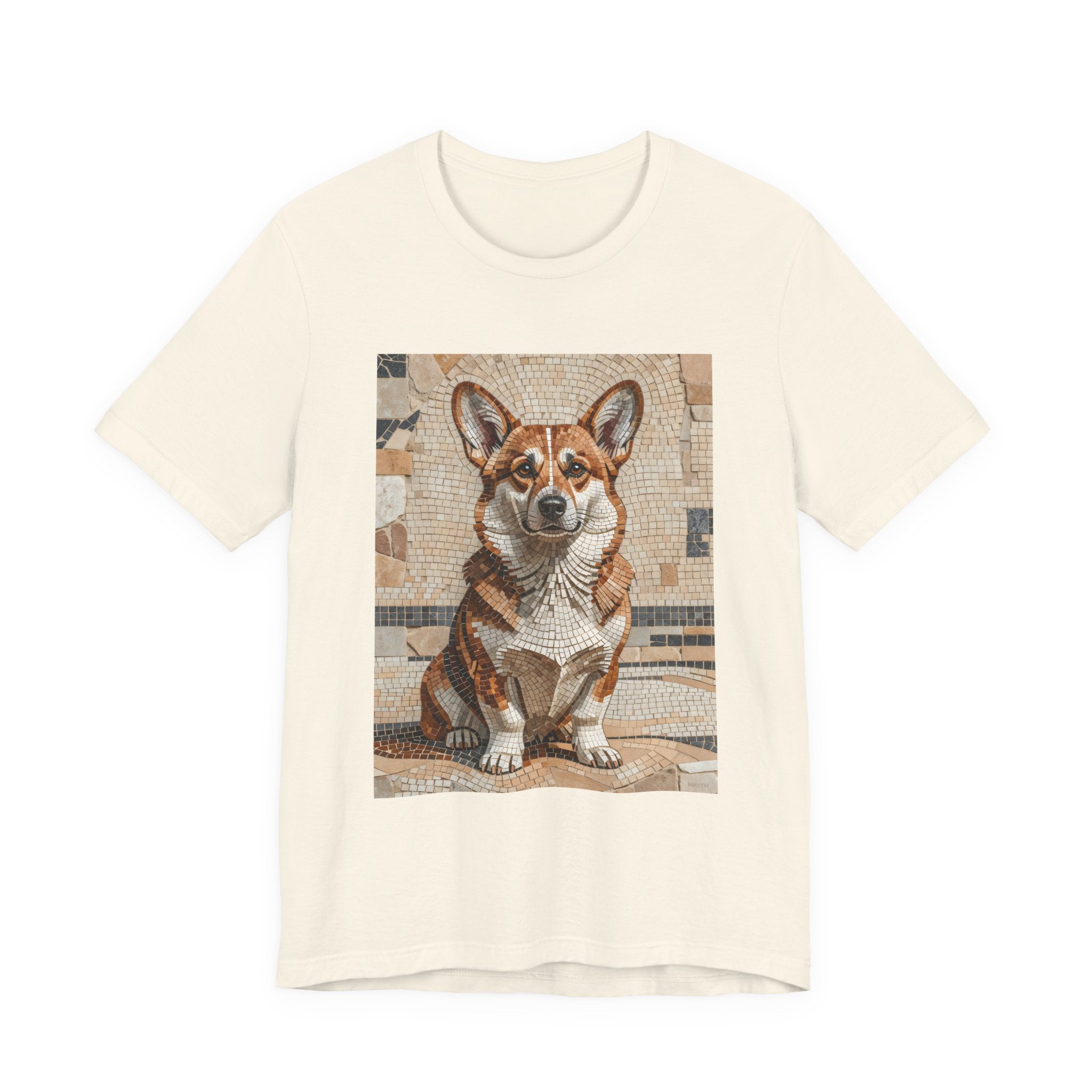 Corgi T Shirt | Living Work of Art Collection | Mosaic Style