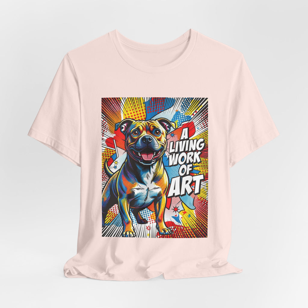 Staffordshire Bull Terrier T Shirt | Living Work of Art Collection | Pop Art