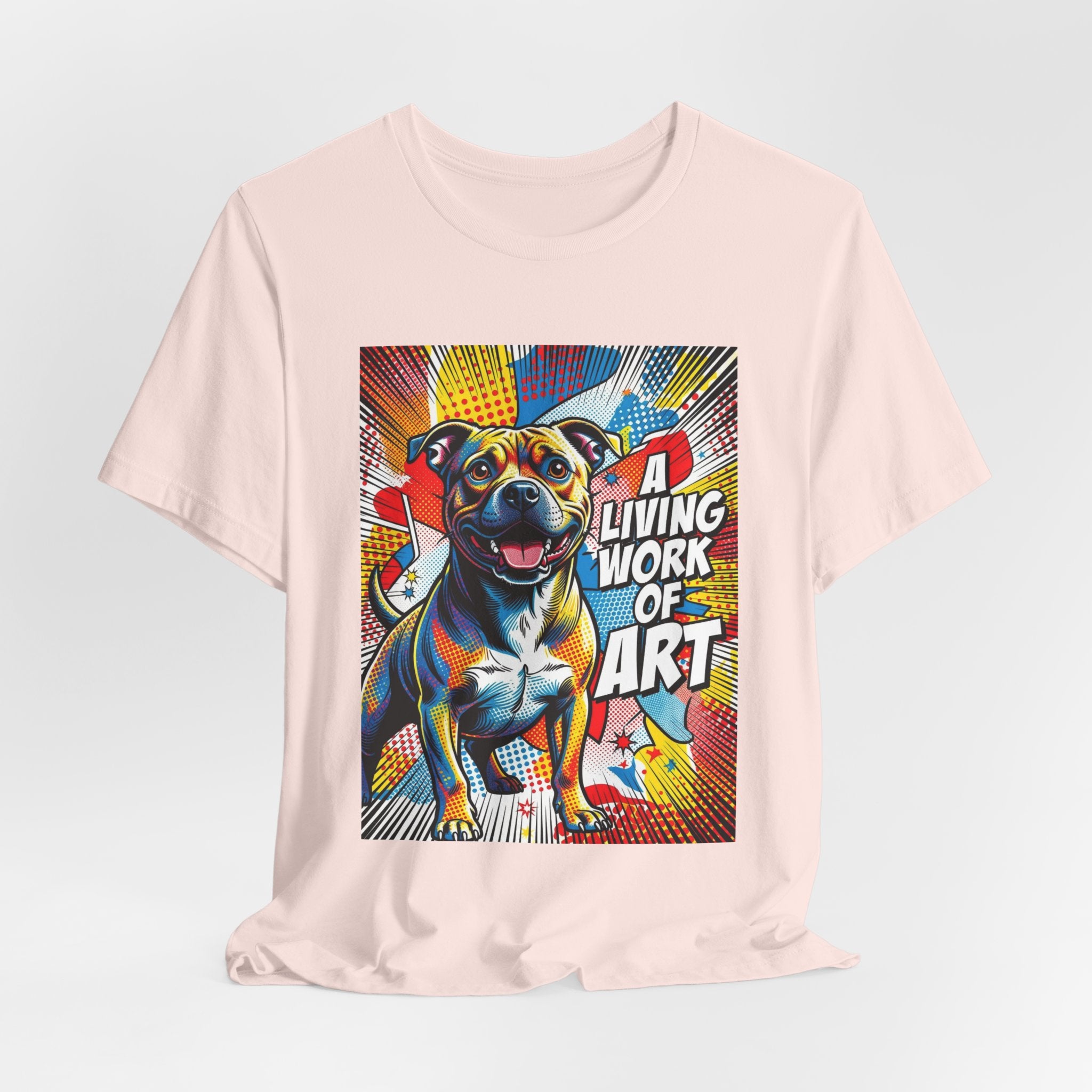 Staffordshire Bull Terrier T Shirt | Living Work of Art Collection | Pop Art