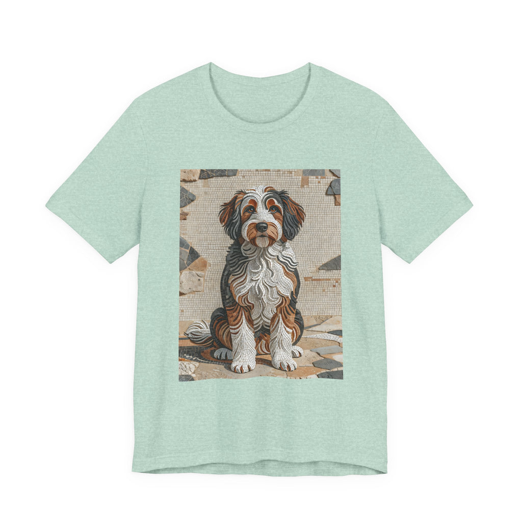 Bernedoodle T Shirt | Living Work of Art Collection | Mosaic Style