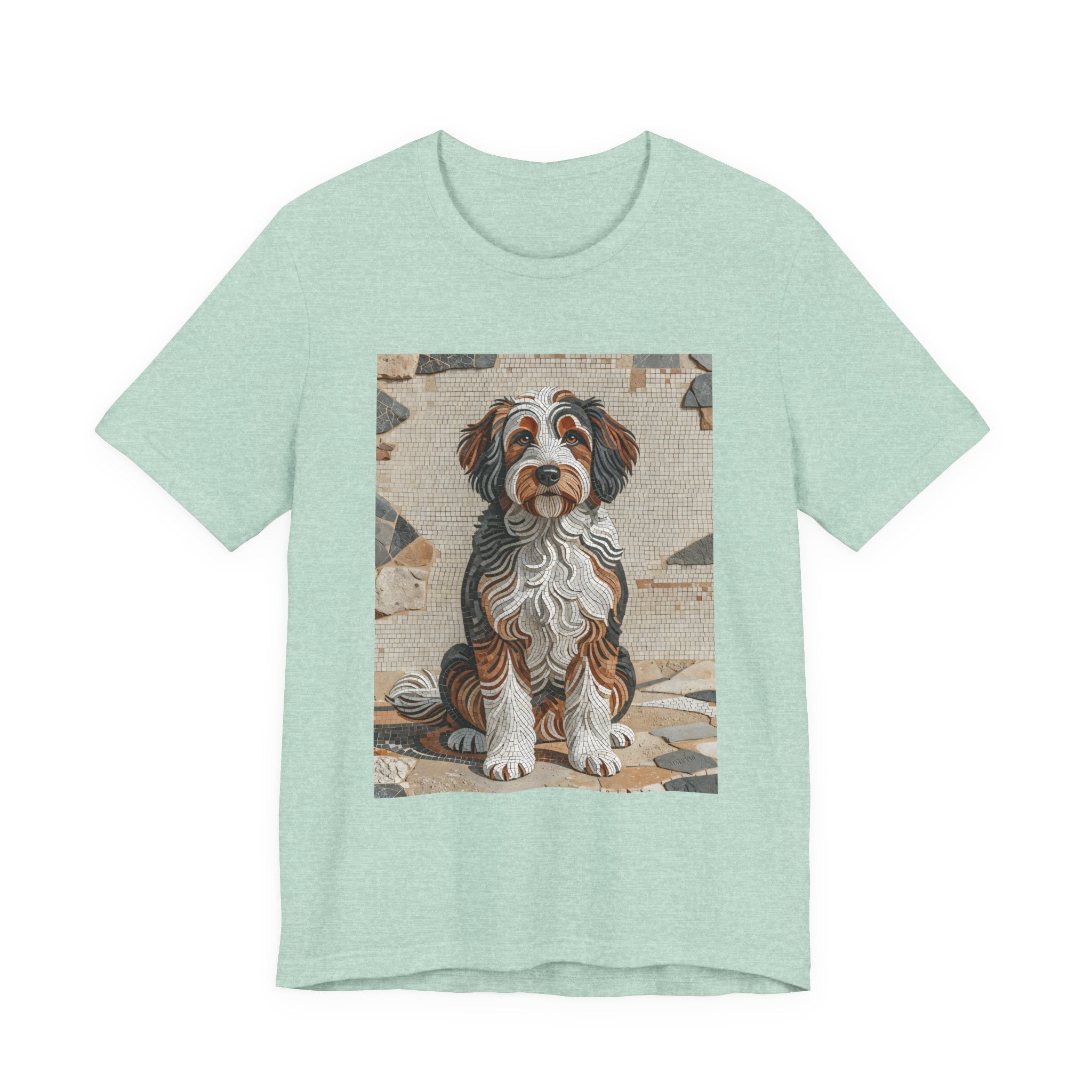 Bernedoodle T Shirt | Living Work of Art Collection | Mosaic Style
