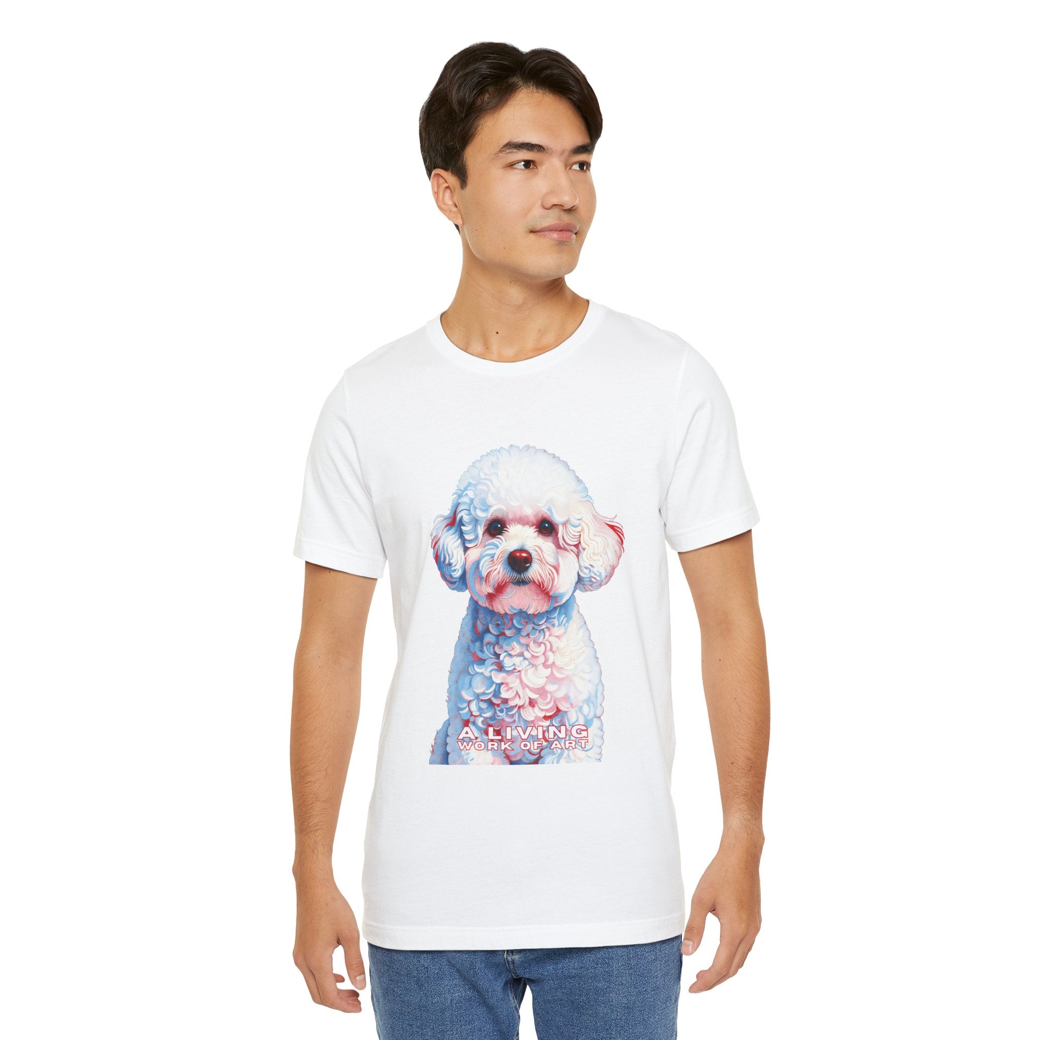 Bichon Frise T Shirt | Living Work of Art Collection | Pointillism Style