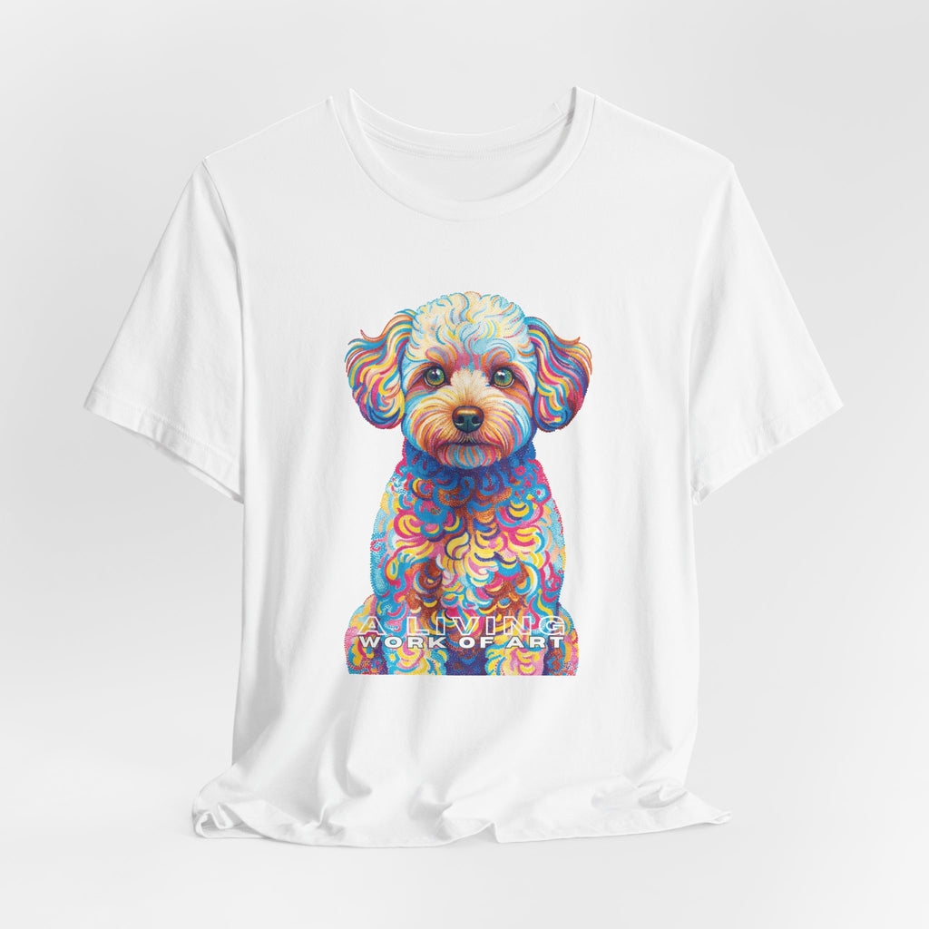 Maltipoo T Shirt | Living Work of Art Collection | Pointillism Style