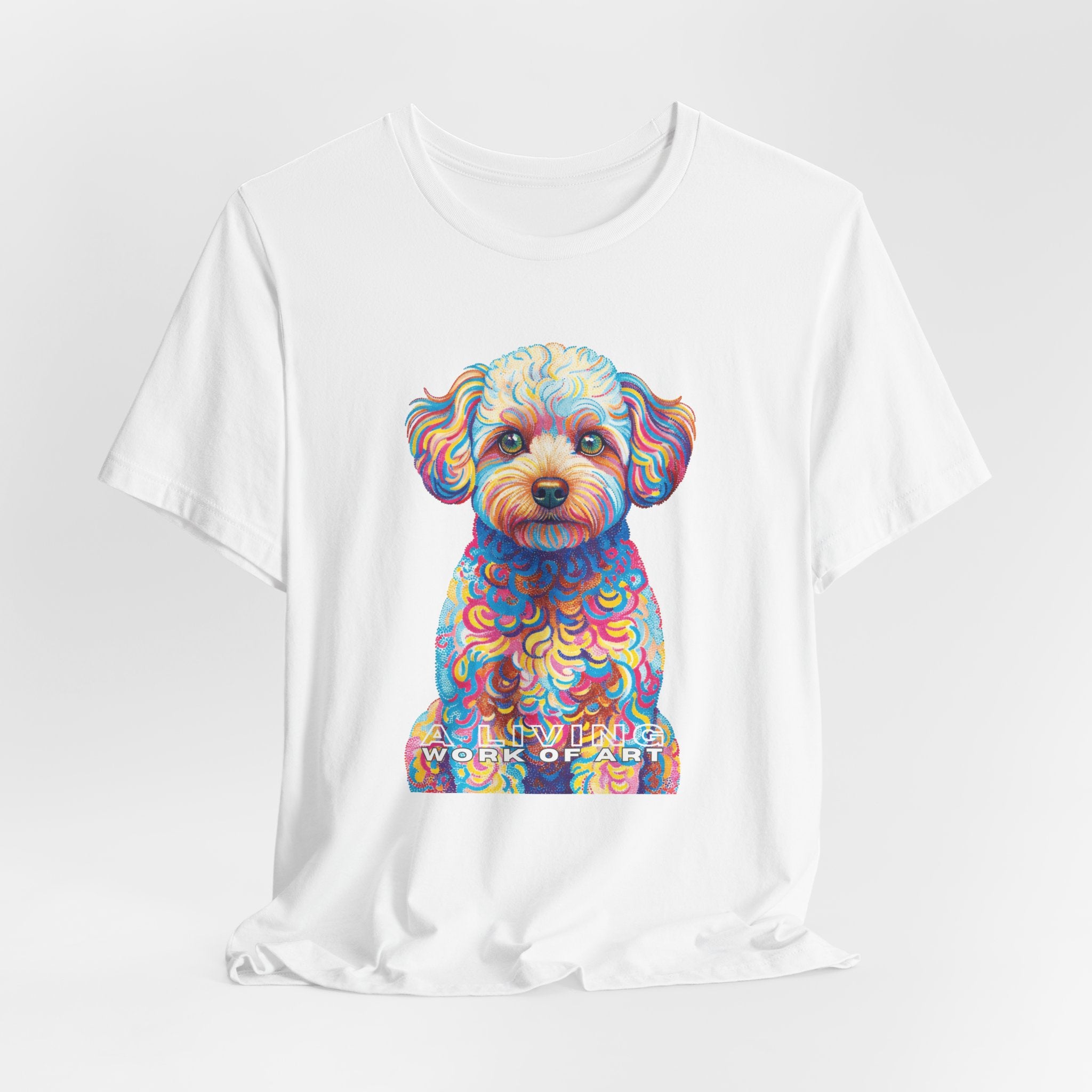 Maltipoo T Shirt | Living Work of Art Collection | Pointillism Style