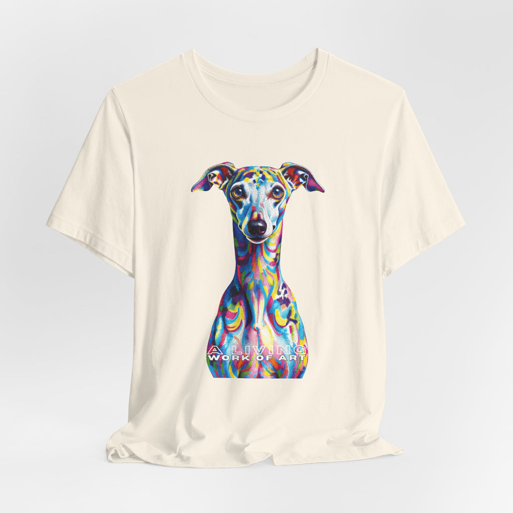 Italian Greyhound T Shirt | Living Work of Art Collection | Pointillism Style