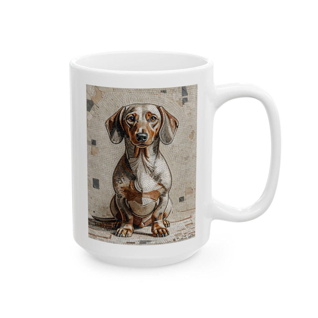 Dachshund Coffee Mug | Living Work of Art Collection | Mosaic Style
