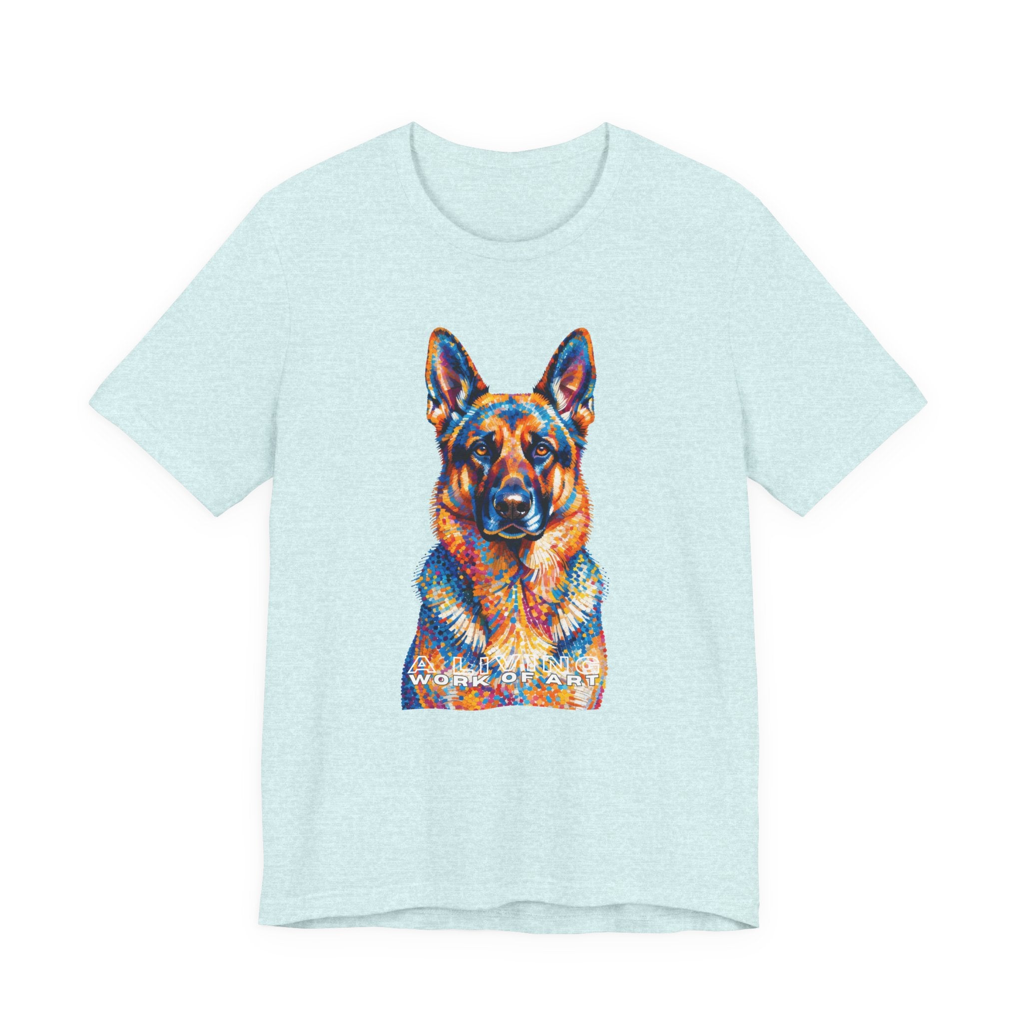 German Shepherd T Shirt | Living Work of Art Collection | Pointillism Style