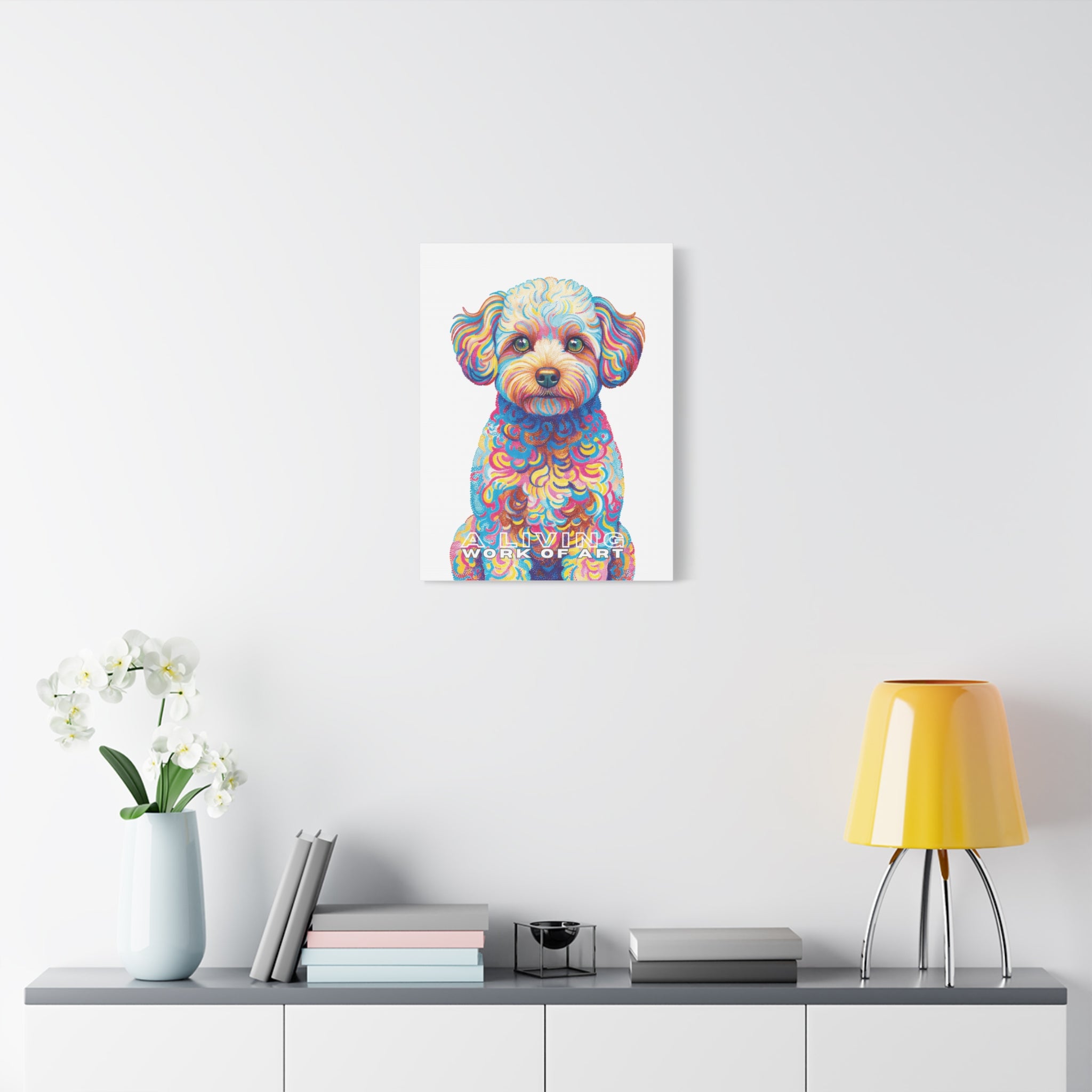 Maltipoo Canvas Wall Art | Living Work of Art Collection | Pointillism Style Print