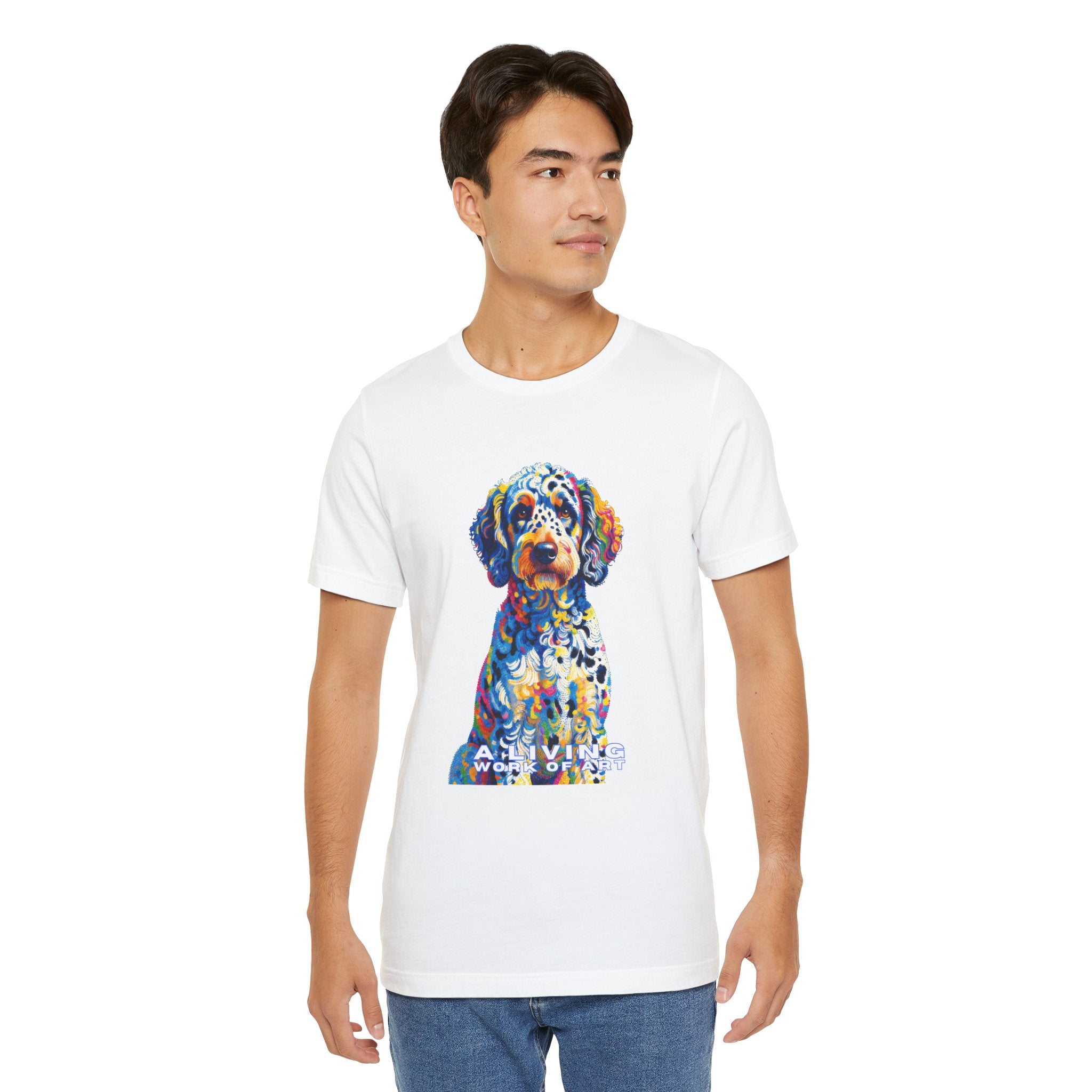 Labradoodle T Shirt | Living Work of Art Collection | Pointillism Style