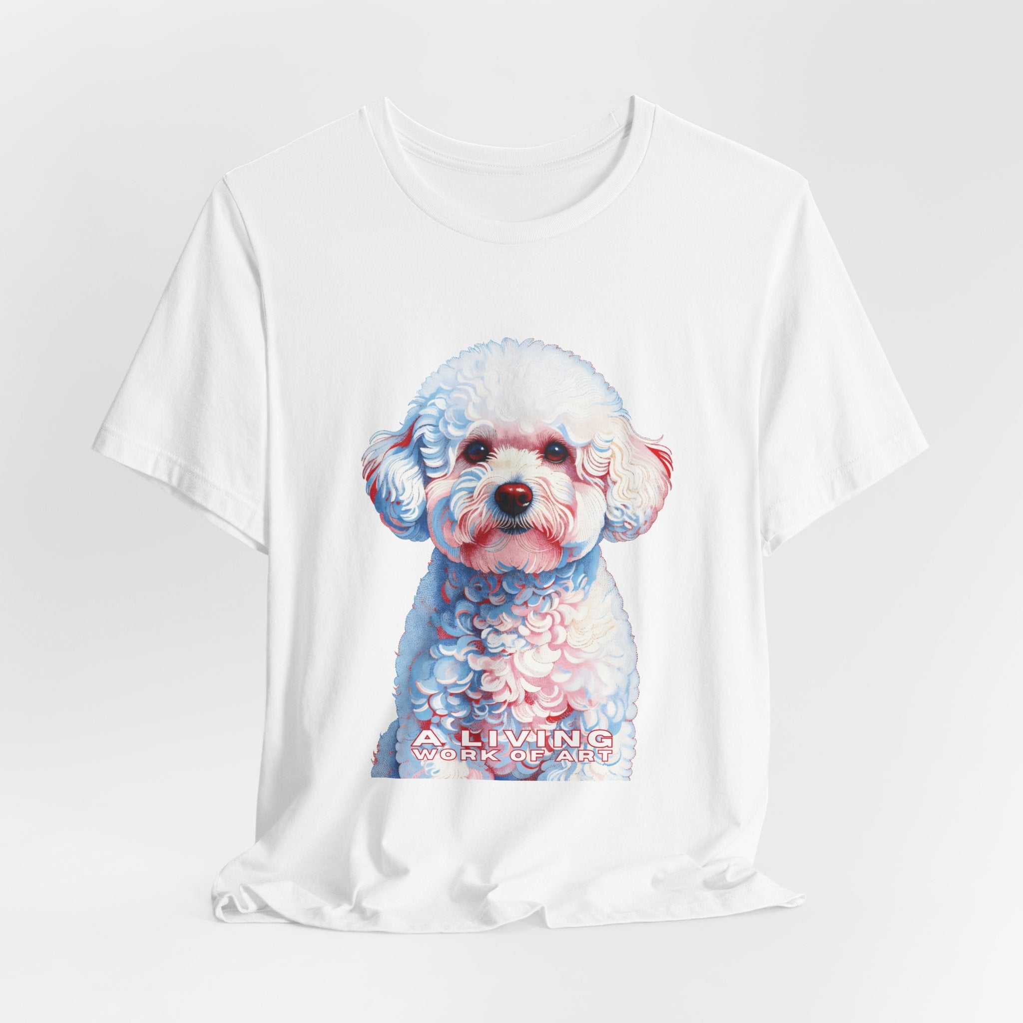Bichon Frise T Shirt | Living Work of Art Collection | Pointillism Style