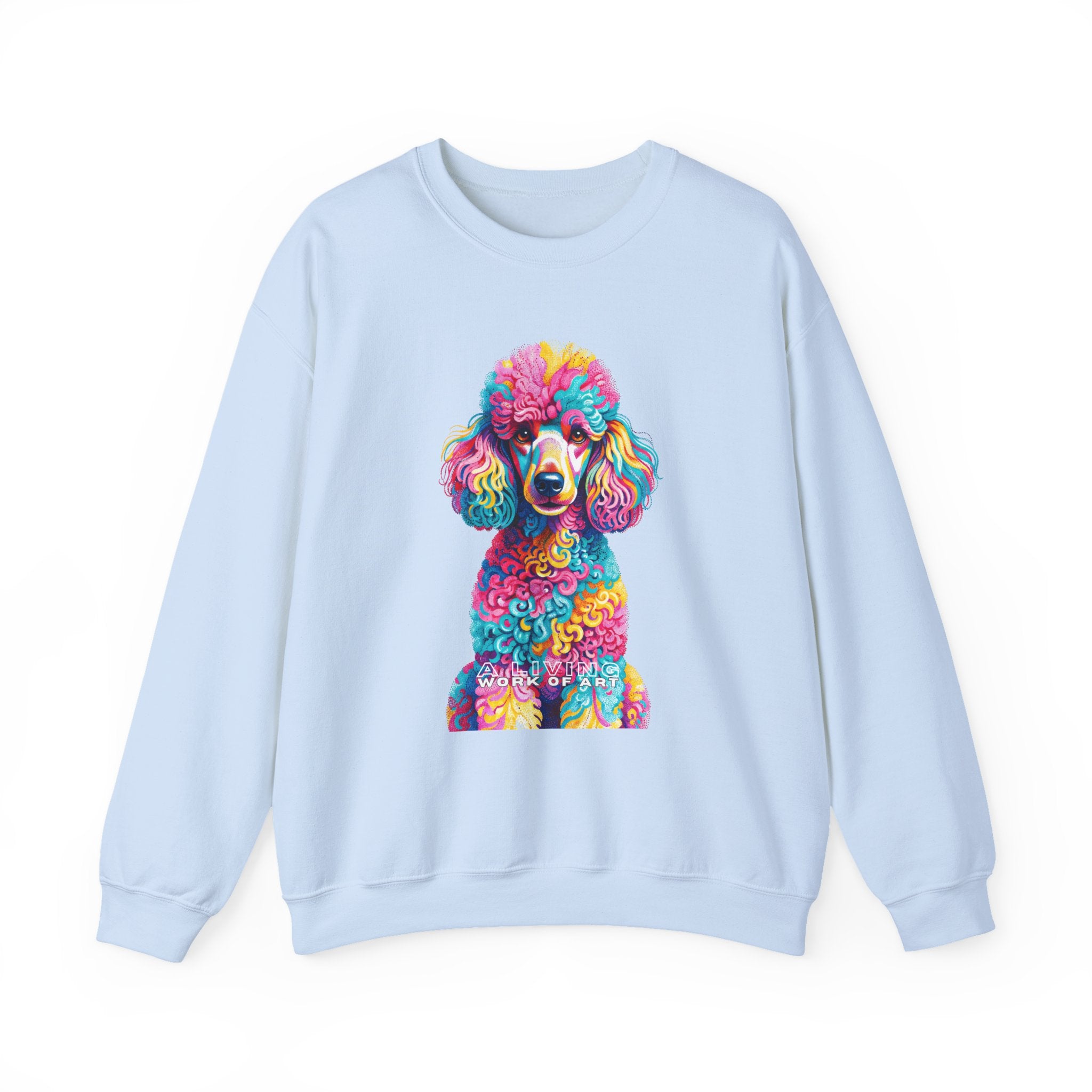 Poodle Sweatshirt | Living Work of Art Collection | Pointillism Style