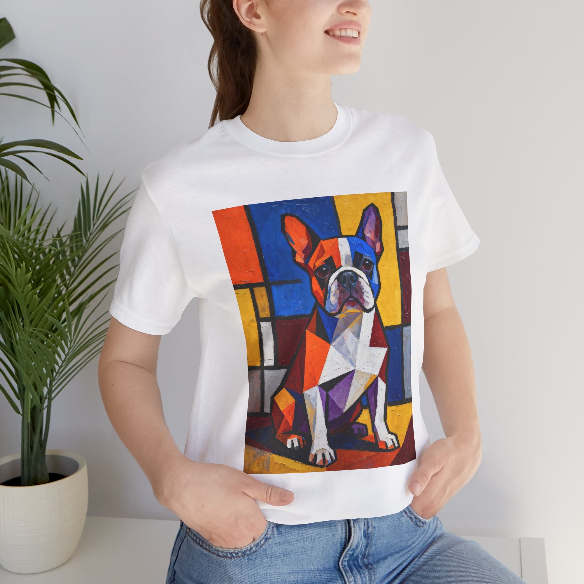 French Bulldog T Shirt | Living Work of Art Collection | Cubist Style