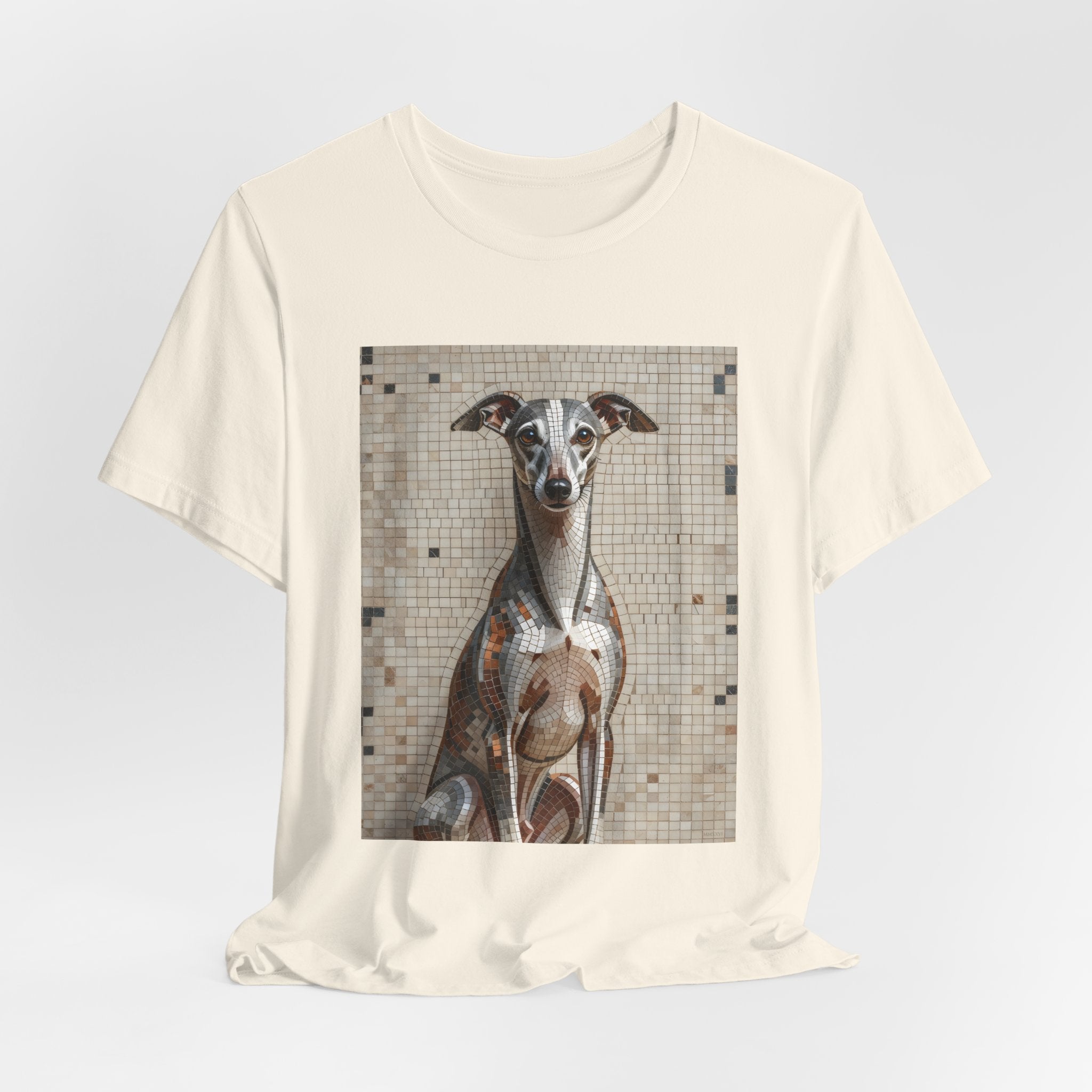 Whippet T Shirt | Living Work of Art Collection | Mosaic Style
